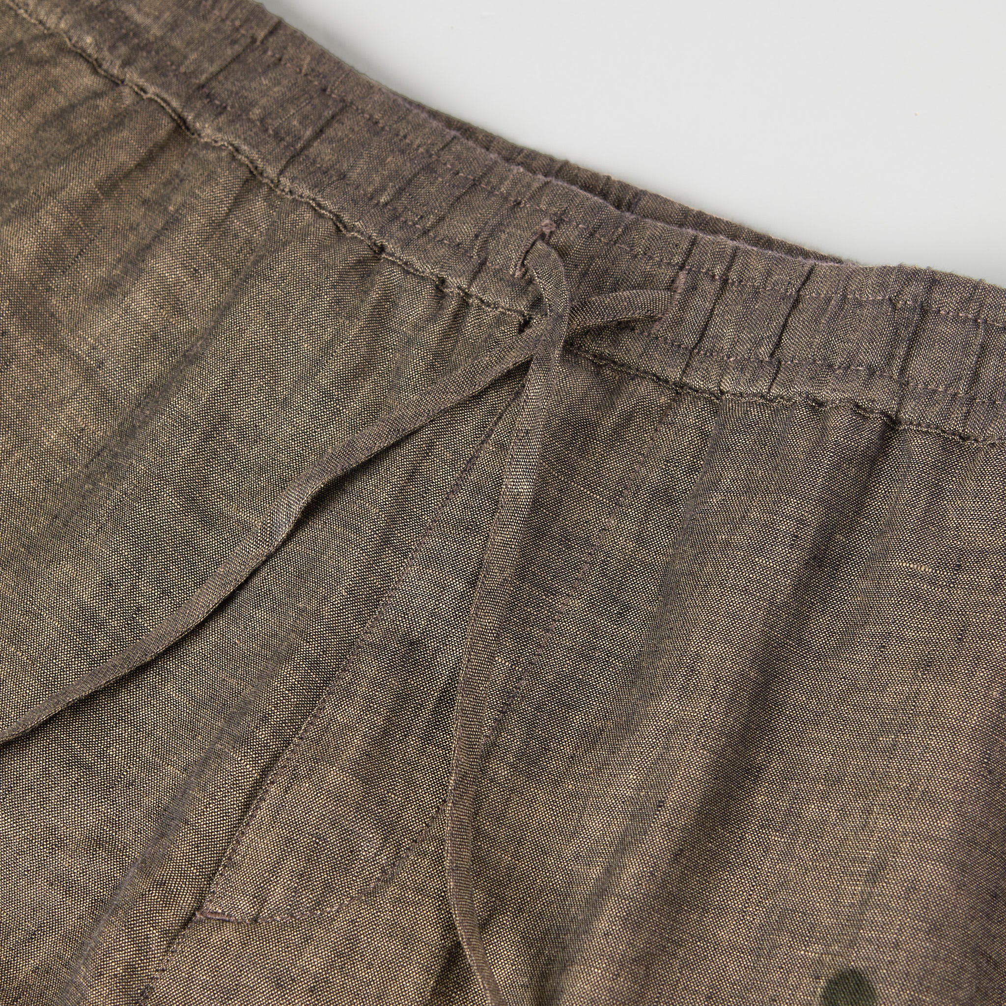 Men's Straight Leg Linen Drawstring Shorts - Image 7