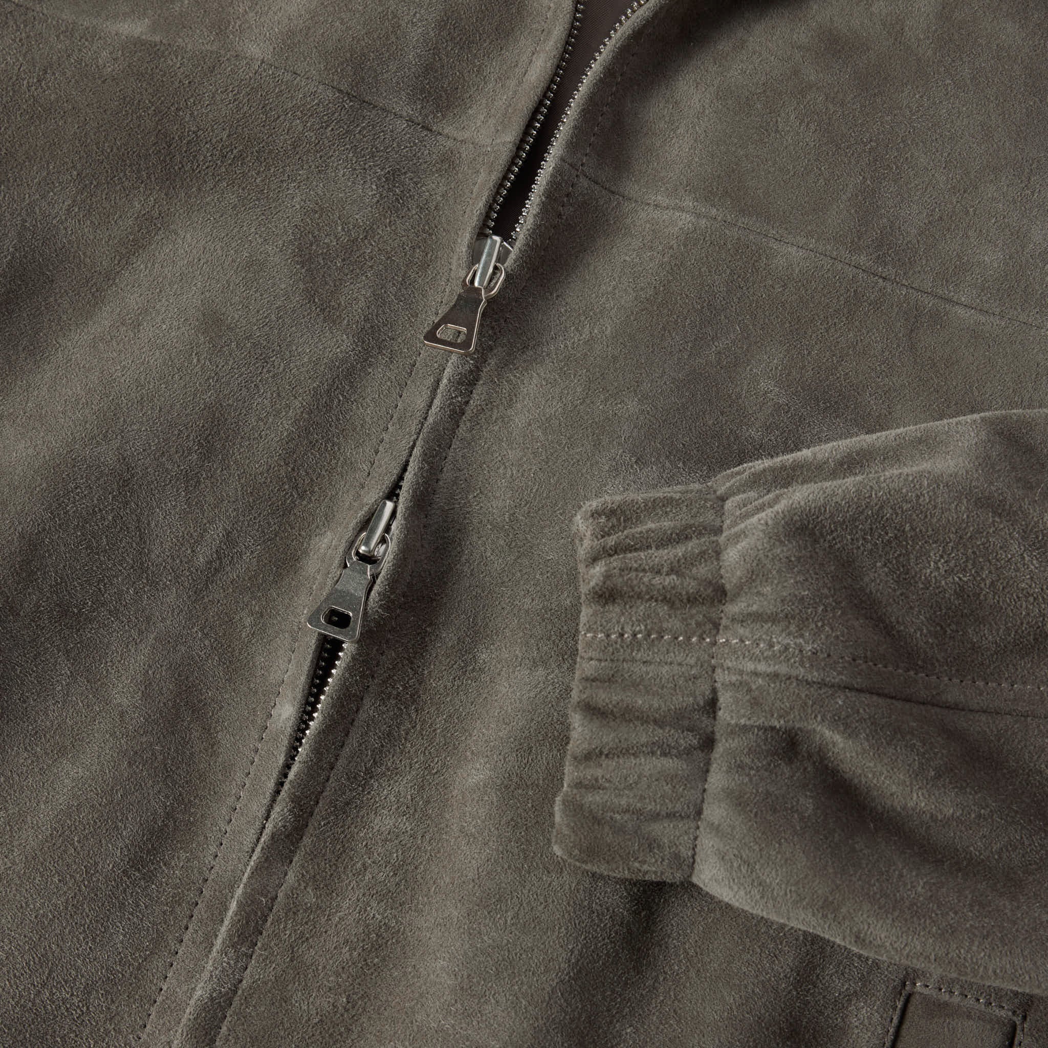 Men's Suede Bomber Jacket - Image 8