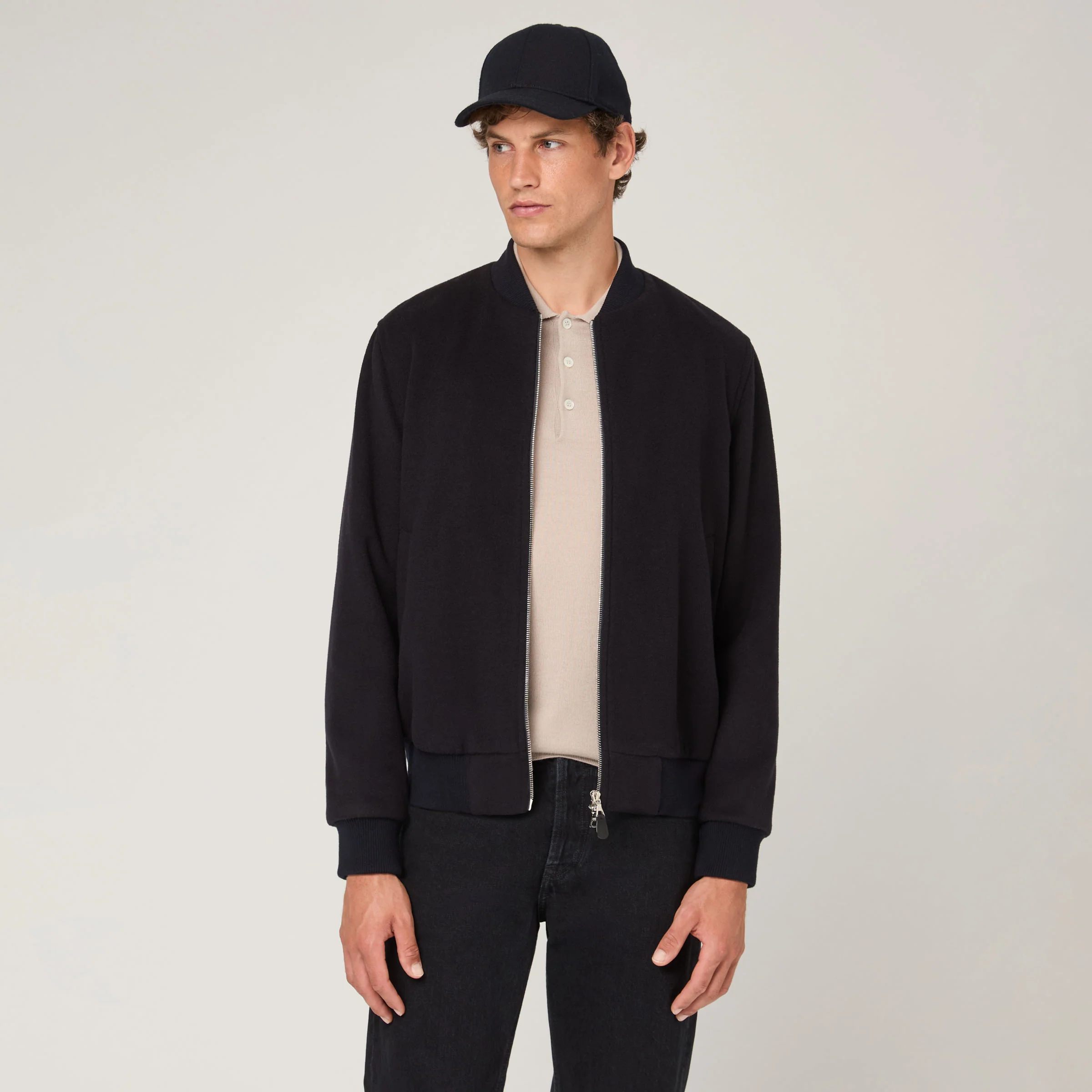 Men's Wool Bomber Jacket - Image 3