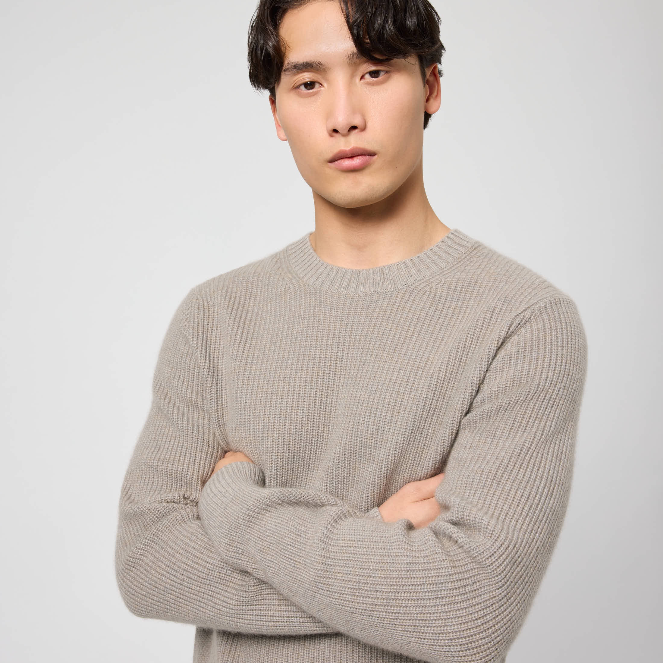 Men's Wool-Cashmere Rib Sweater - Image 11