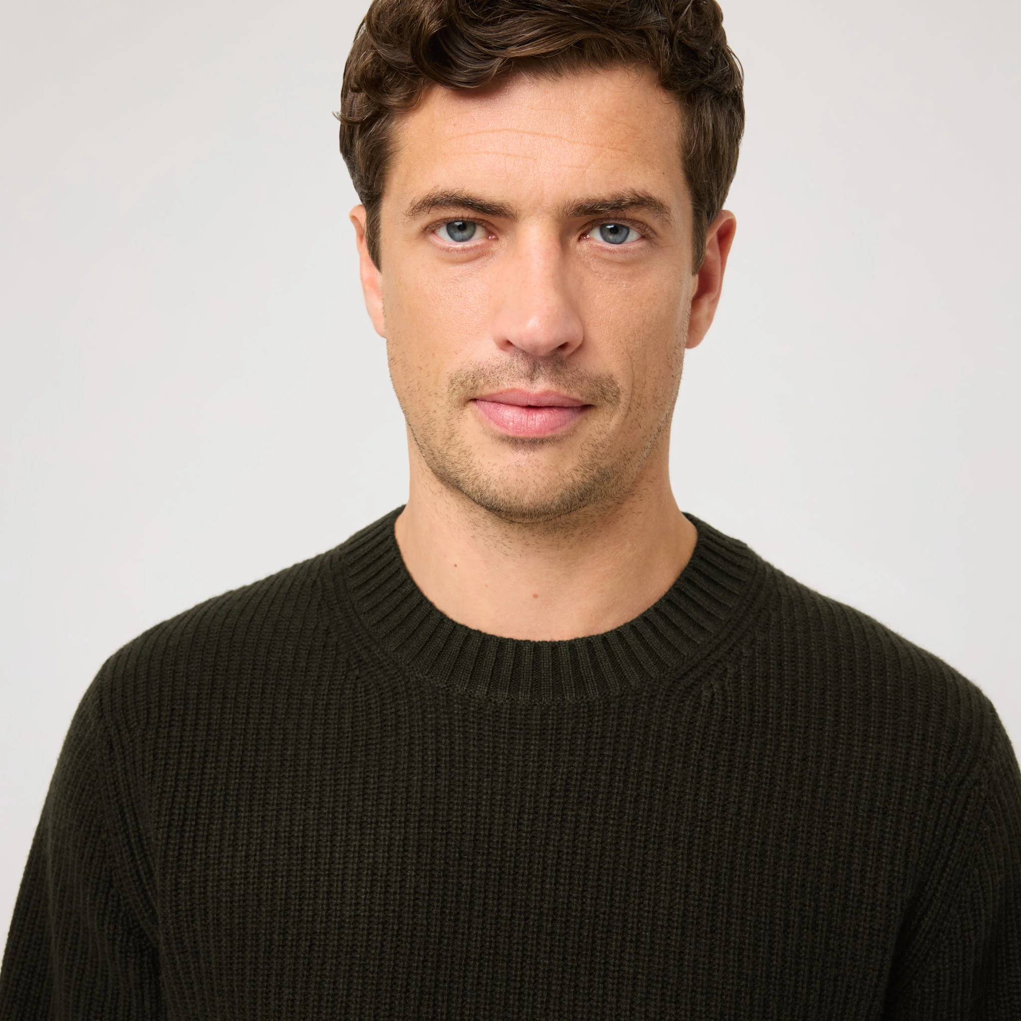 Men's Wool-Cashmere Rib Sweater - Image 4