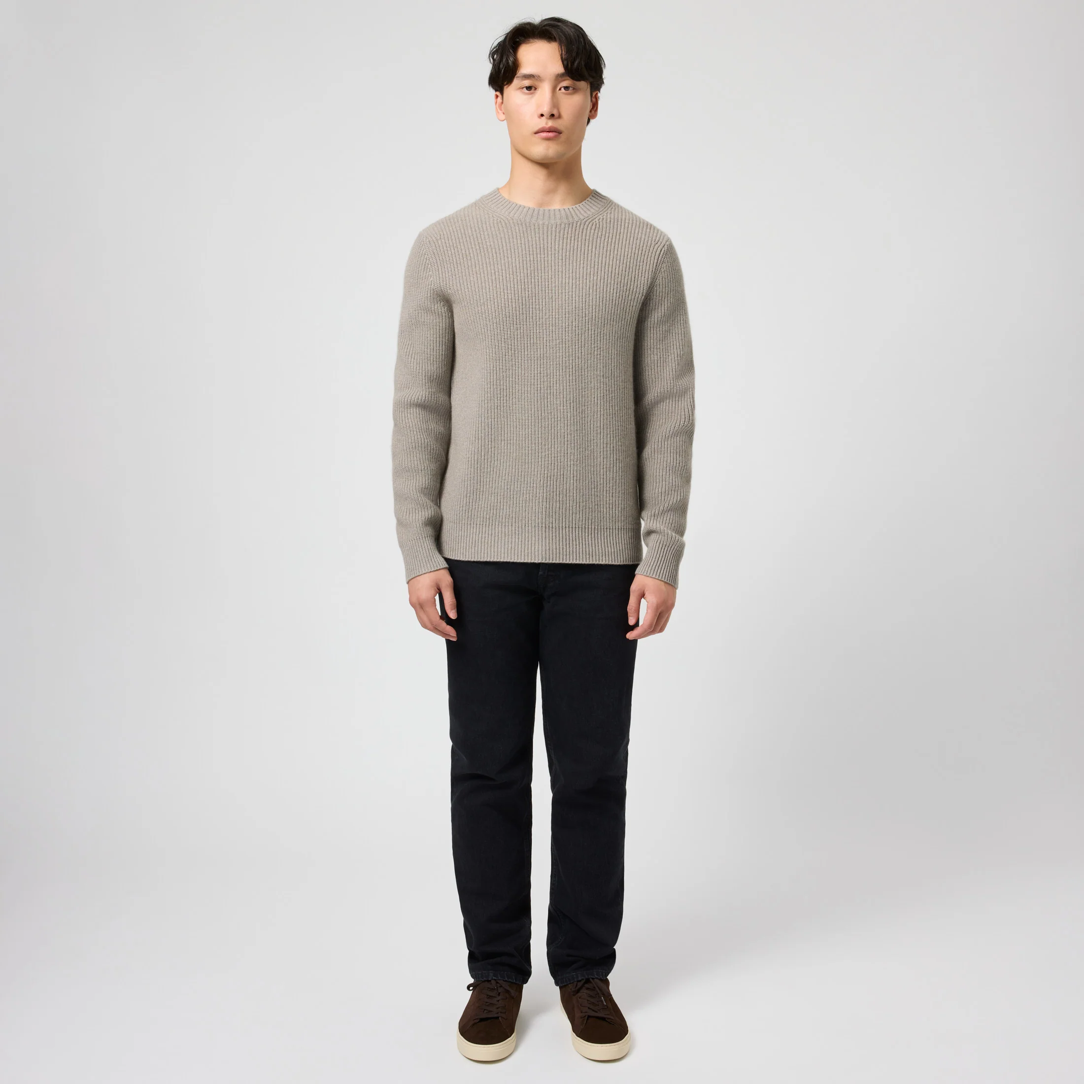 Men's Wool-Cashmere Rib Sweater - Image 8