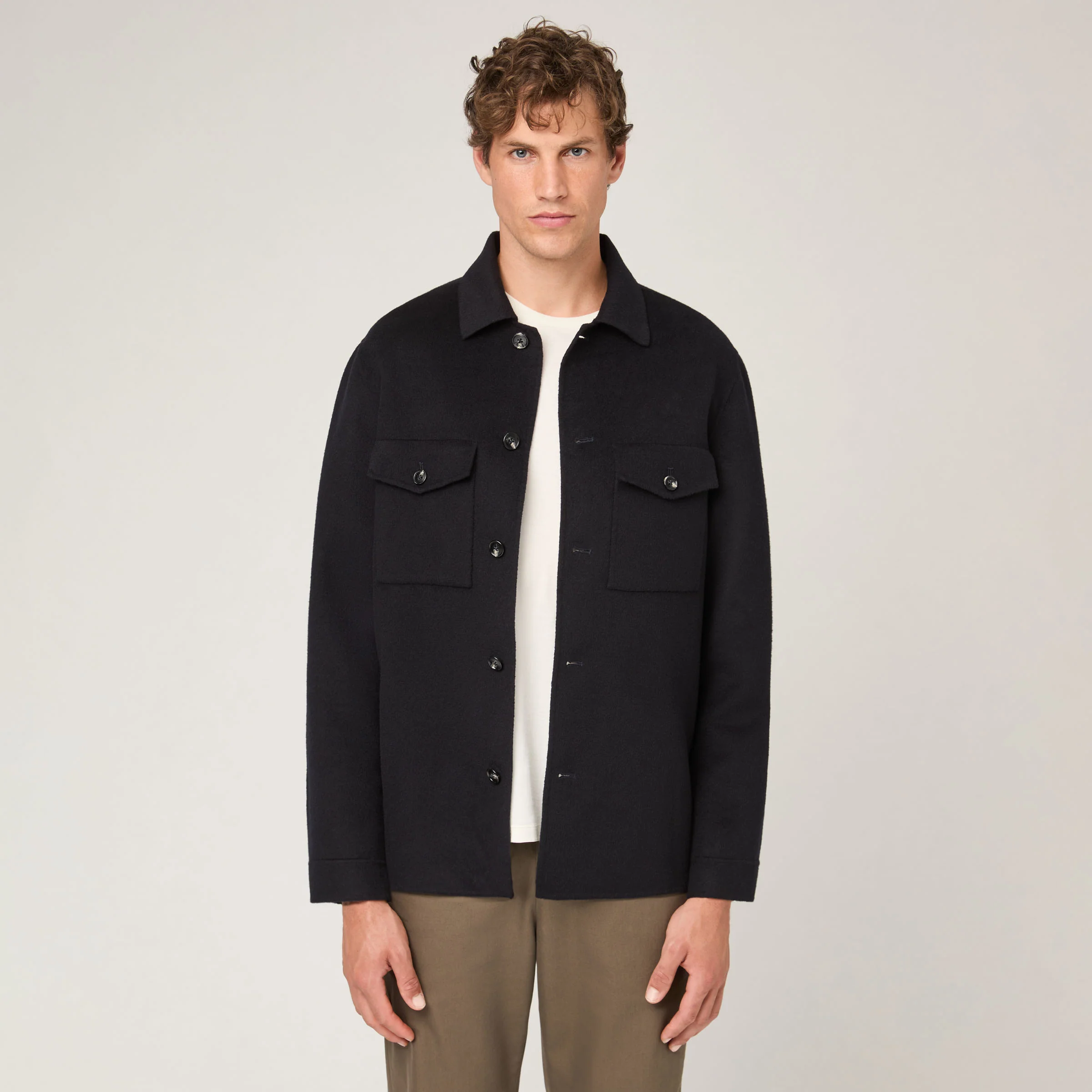 Men's Wool Doublé Overshirt - Image 3