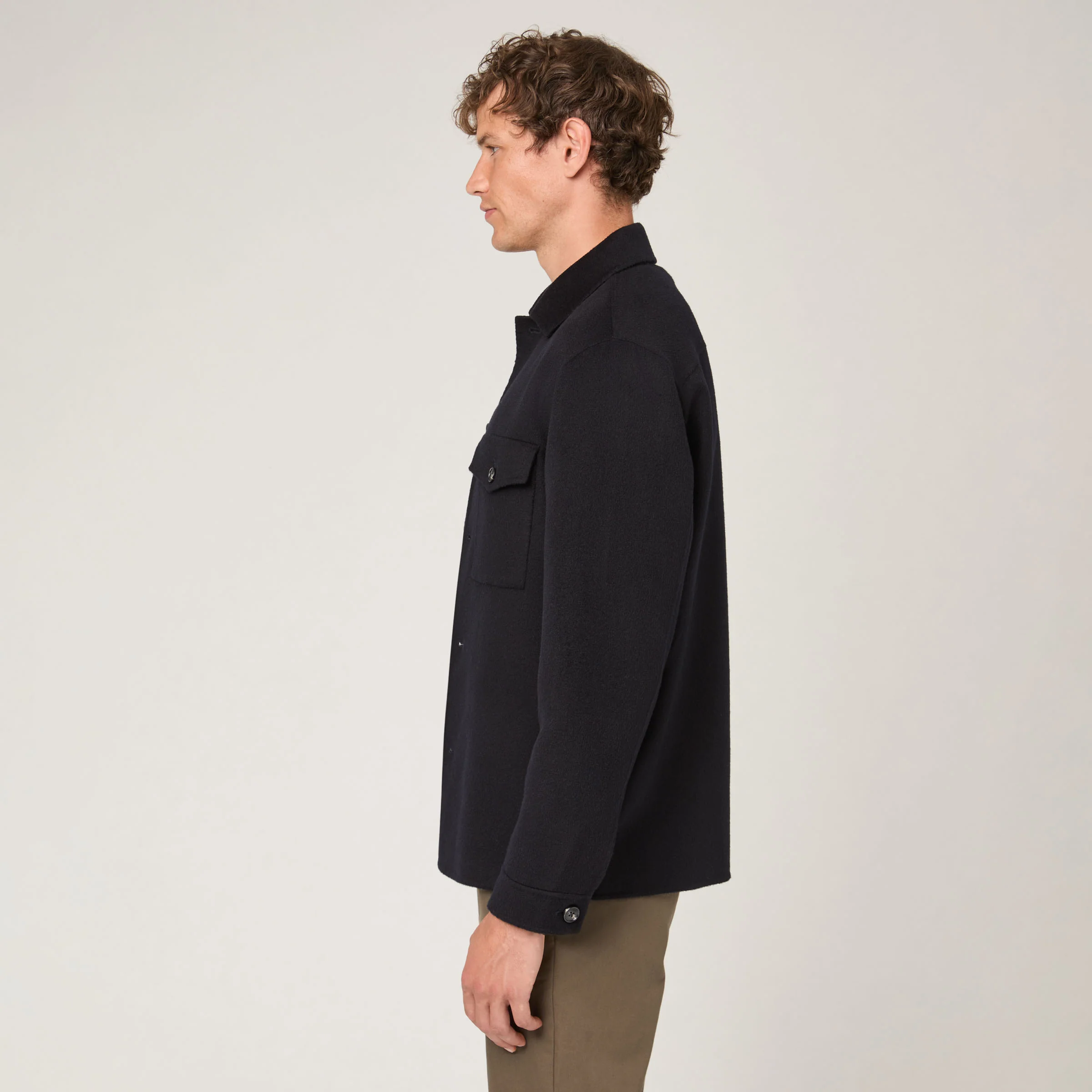 Men's Wool Doublé Overshirt - Image 4