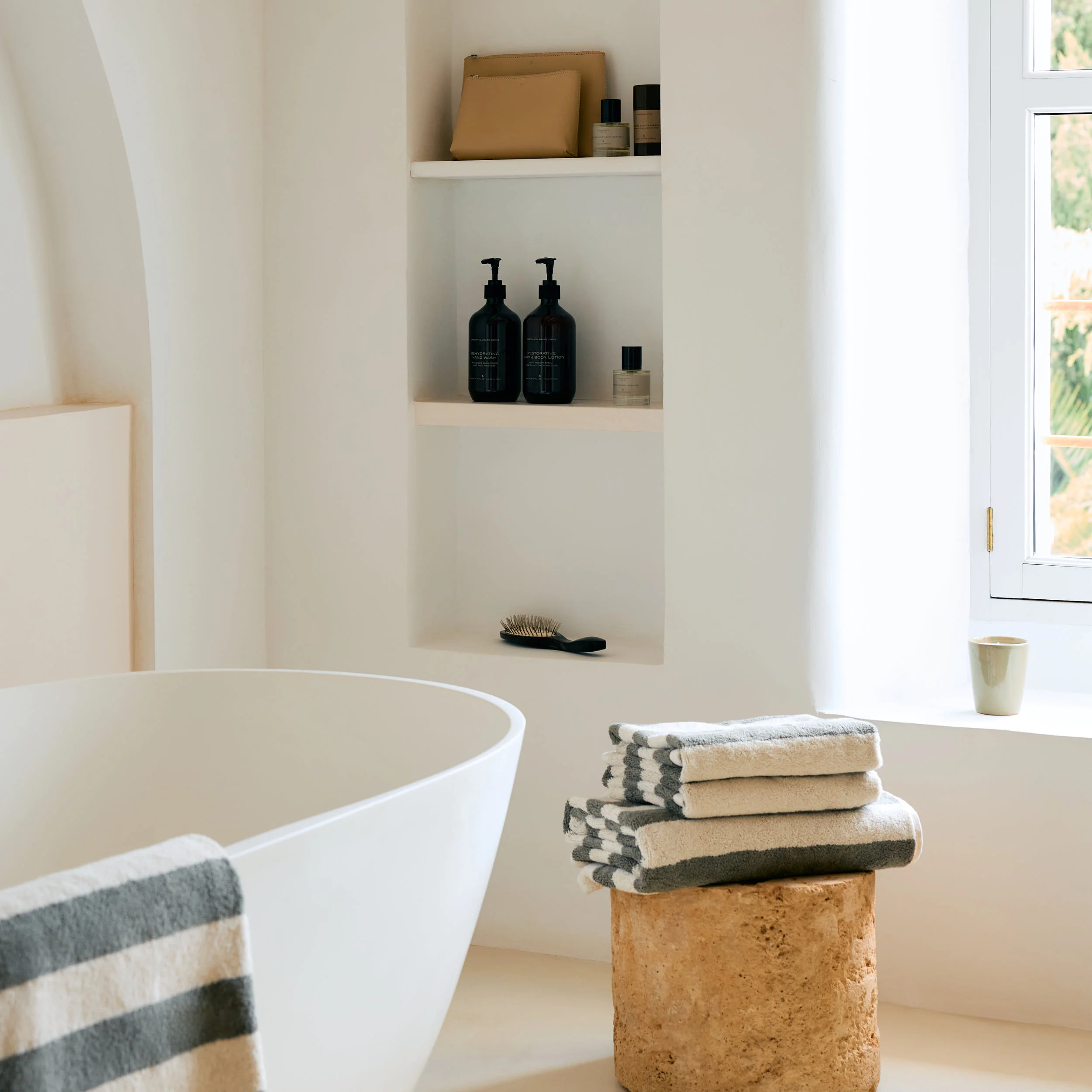 Wide Striped Organic Cotton Towel - Image 3