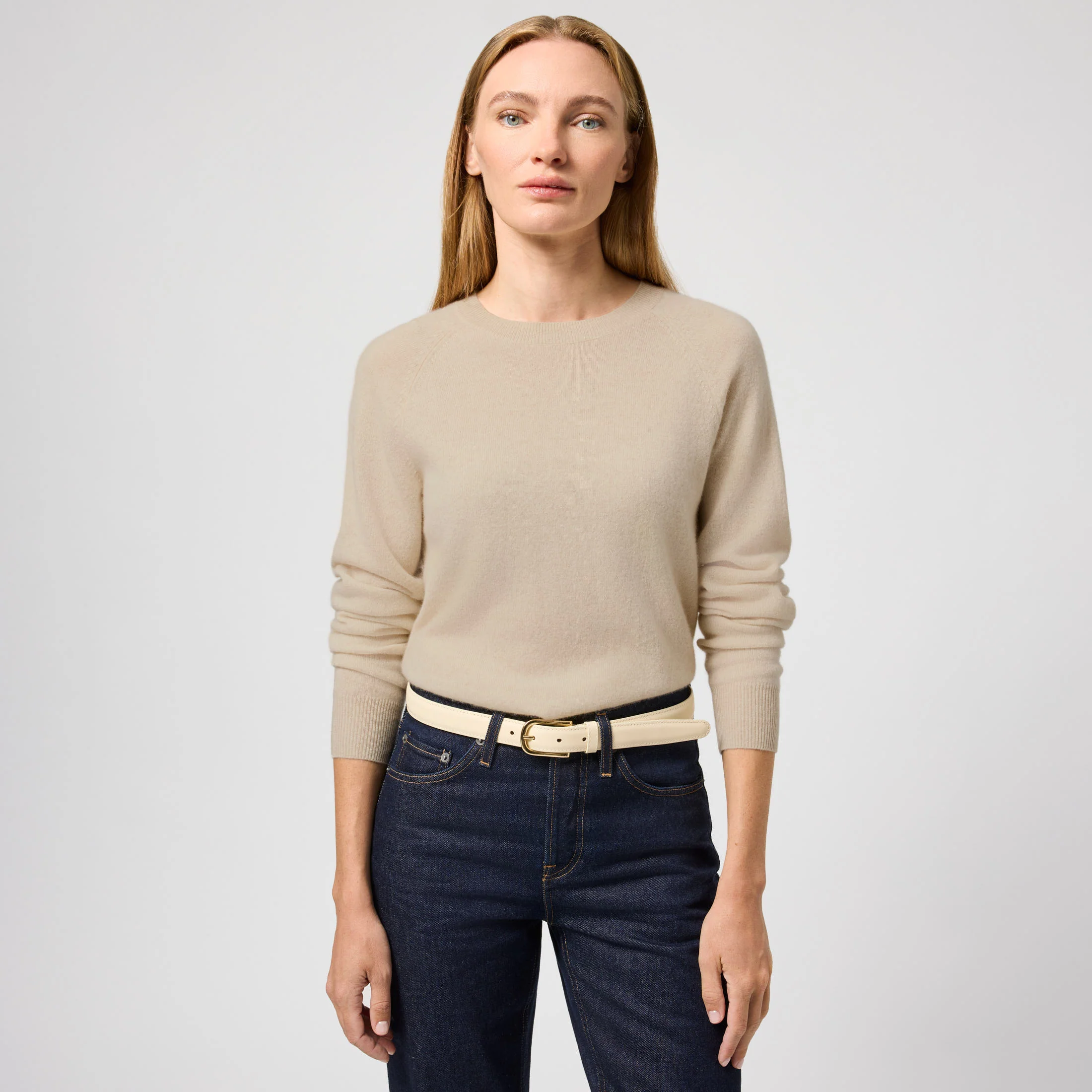 Women's Cashmere Crewneck Sweater - Image 3