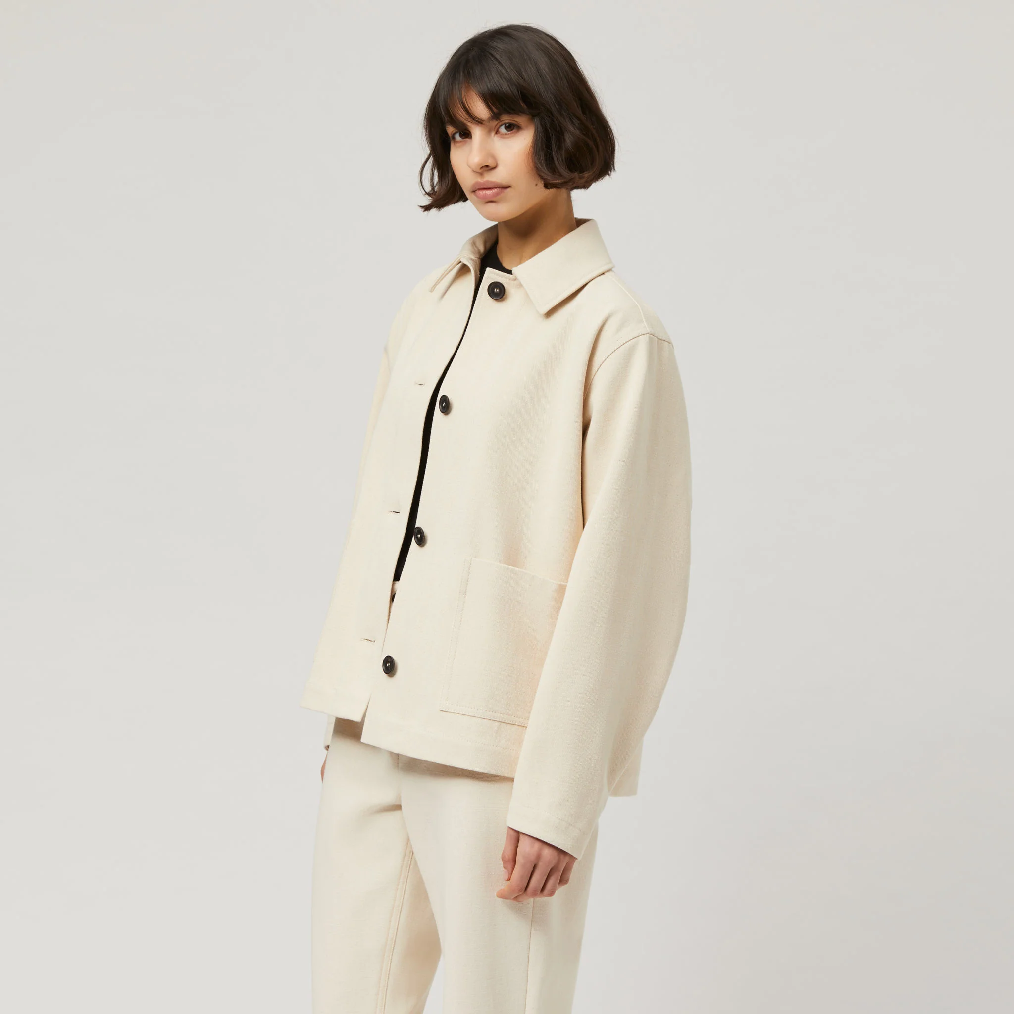 Women's Ecru Denim Utility Jacket - Image 3