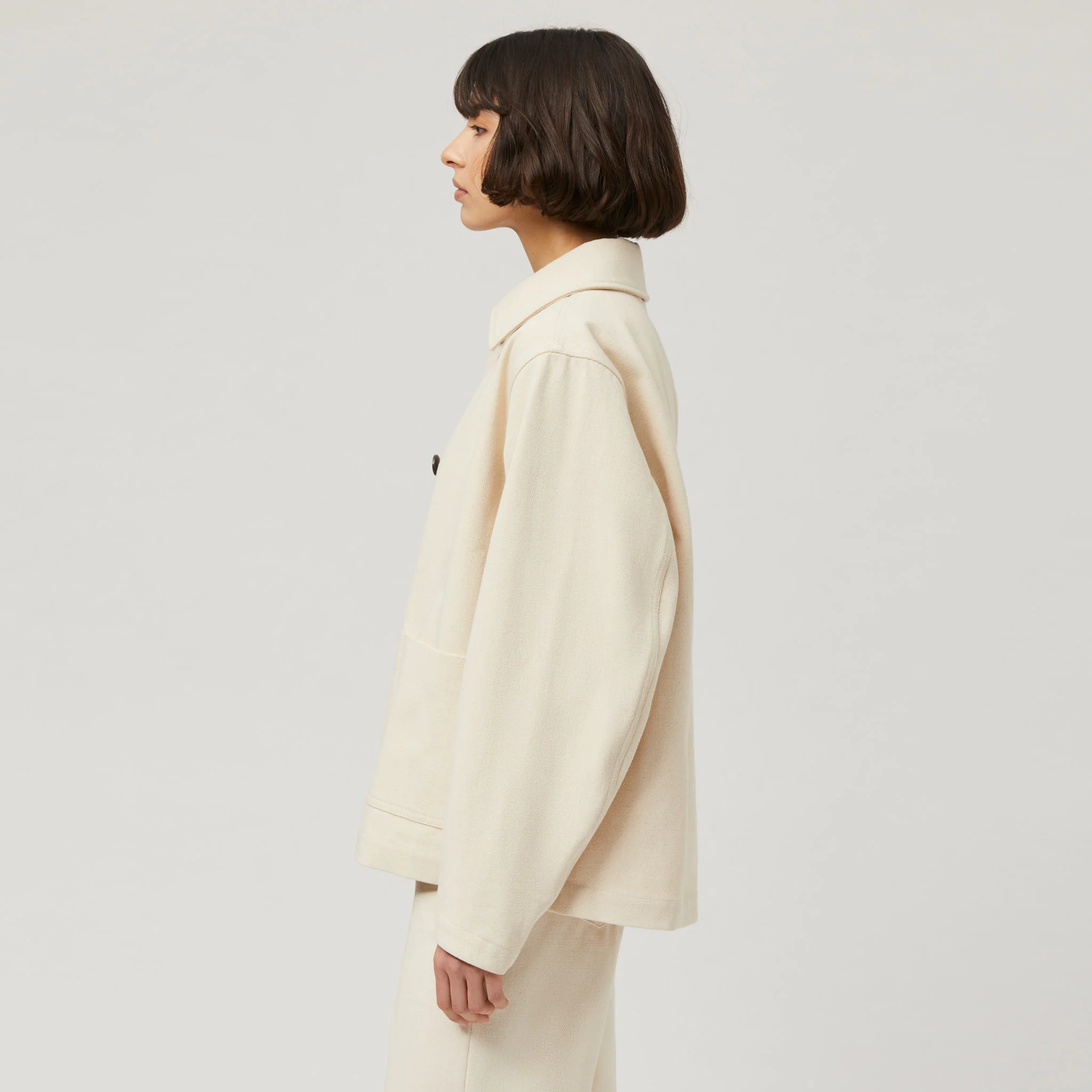 Women's Ecru Denim Utility Jacket - Image 4