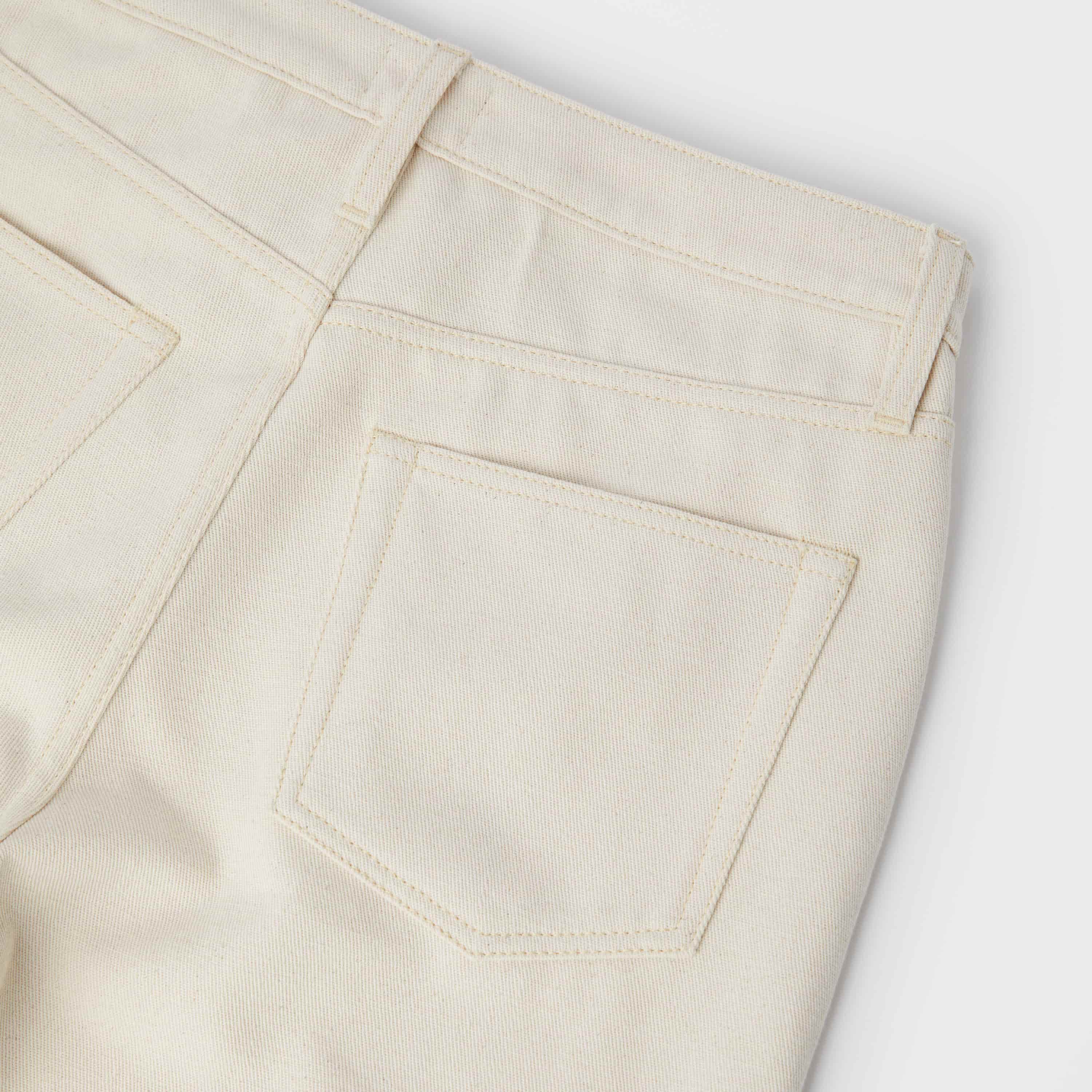 Women's High-Waisted Ecru Denim Trousers - Image 7