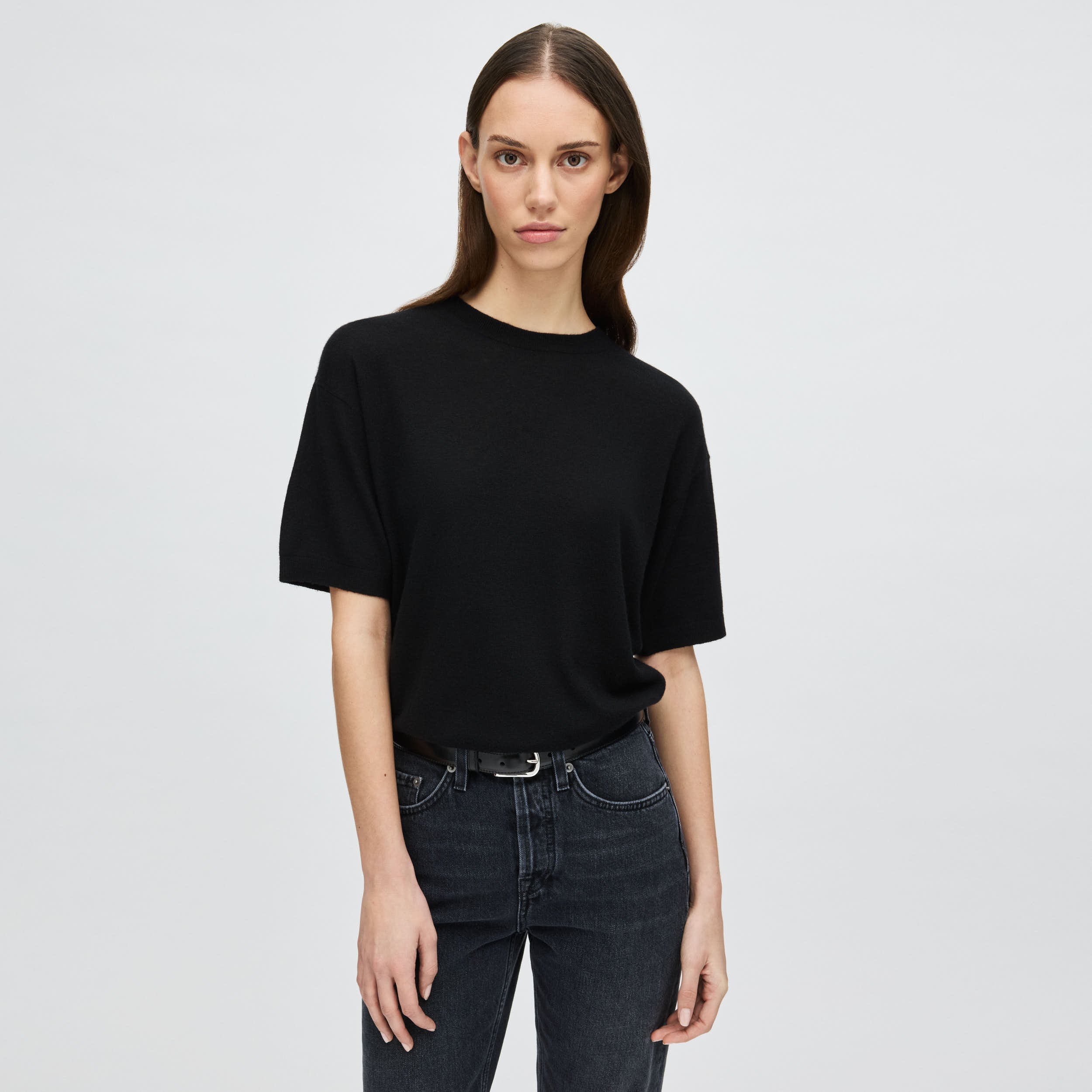 Women's Relaxed Cashmere Silk T-Shirt - Image 13