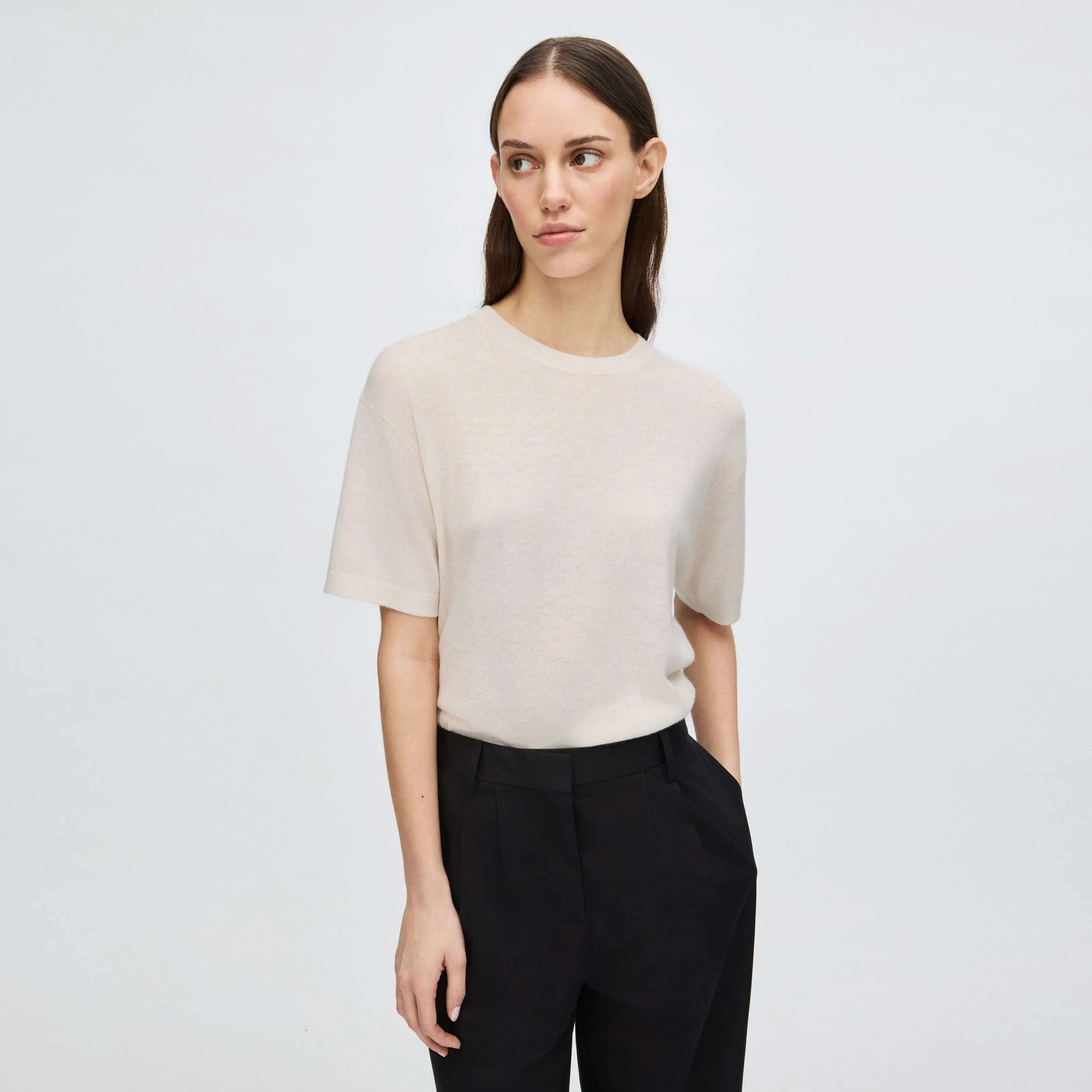 Women's Relaxed Cashmere Silk T-Shirt - Image 8
