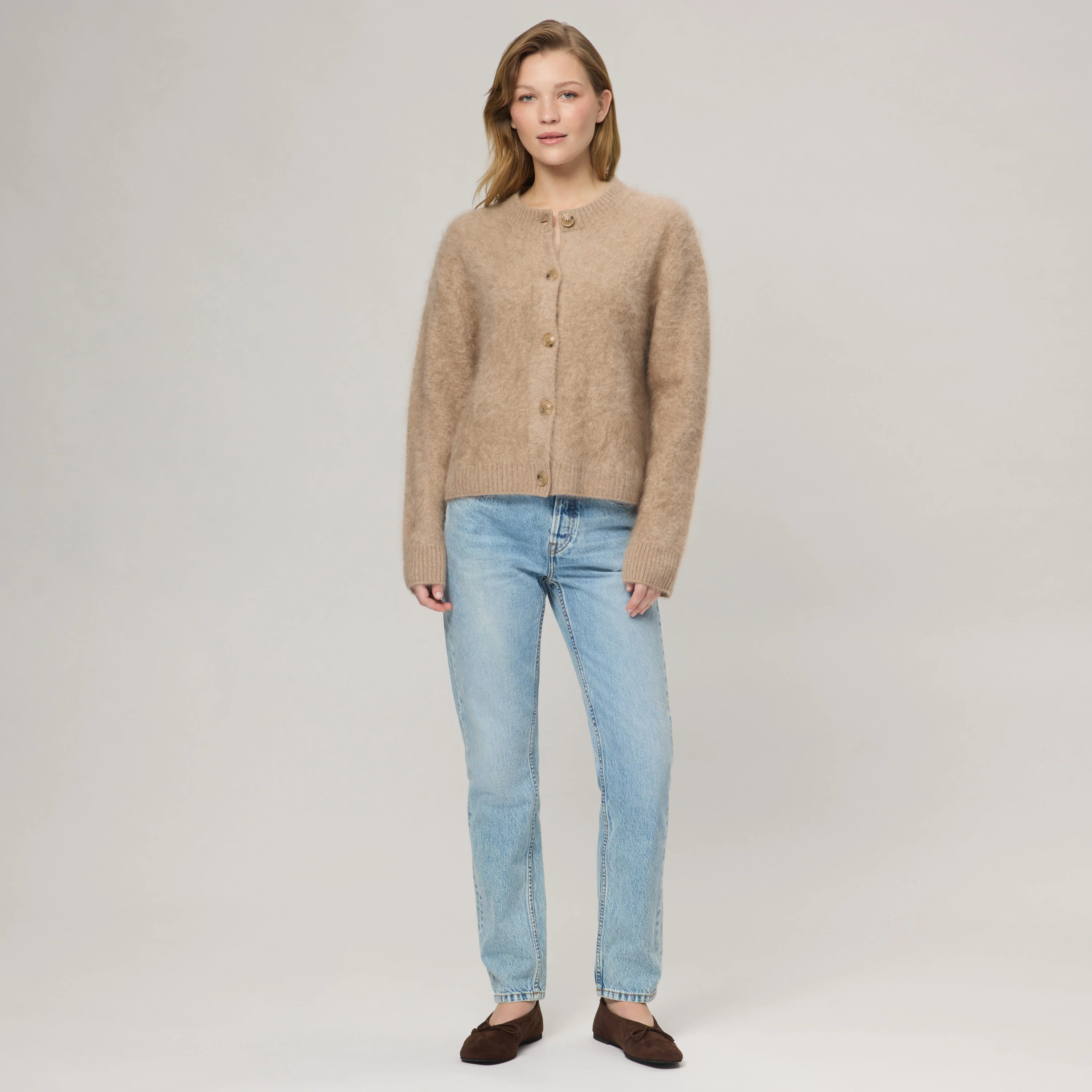 Women's Brushed Cashmere Cardigan - Image 10