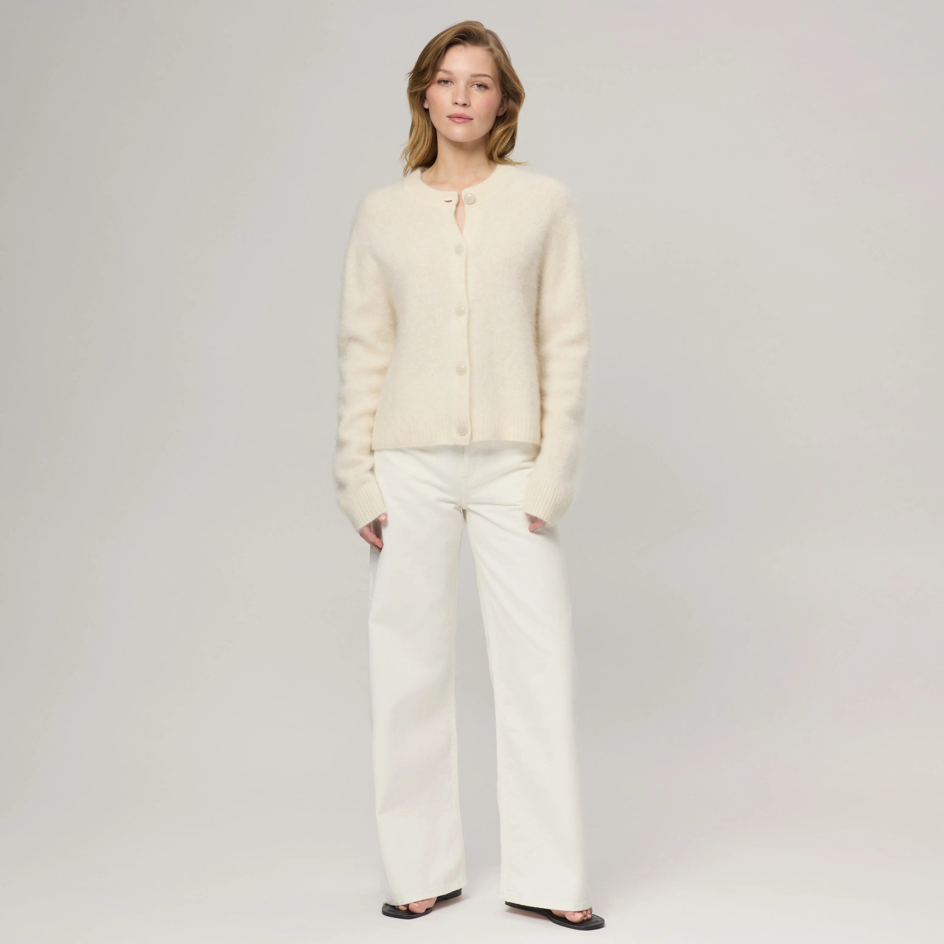 Women's Brushed Cashmere Cardigan - Image 2