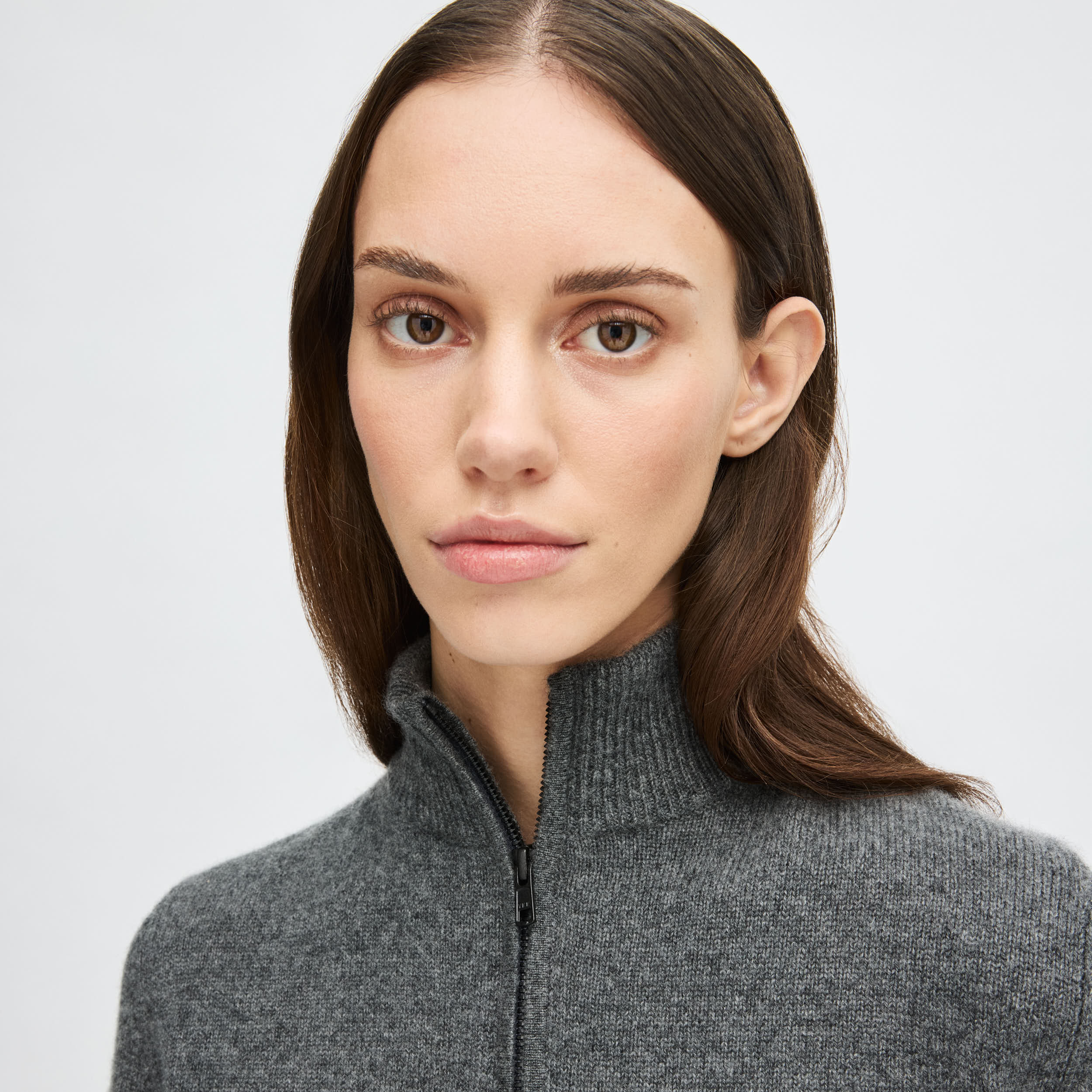 Women's Cashmere Half Zip Sweater - Image 4