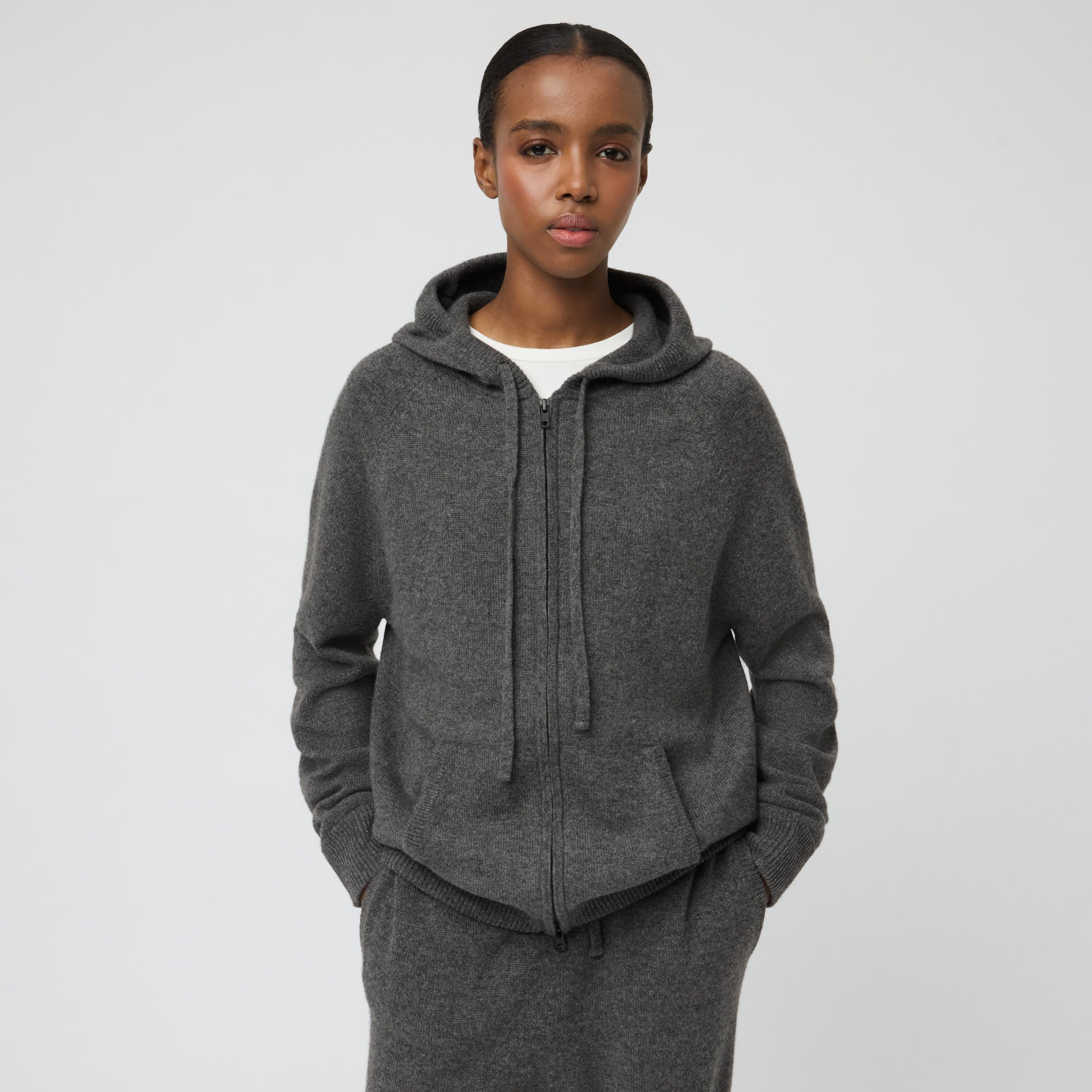 Women's Cashmere Zip Hoodie - Image 3