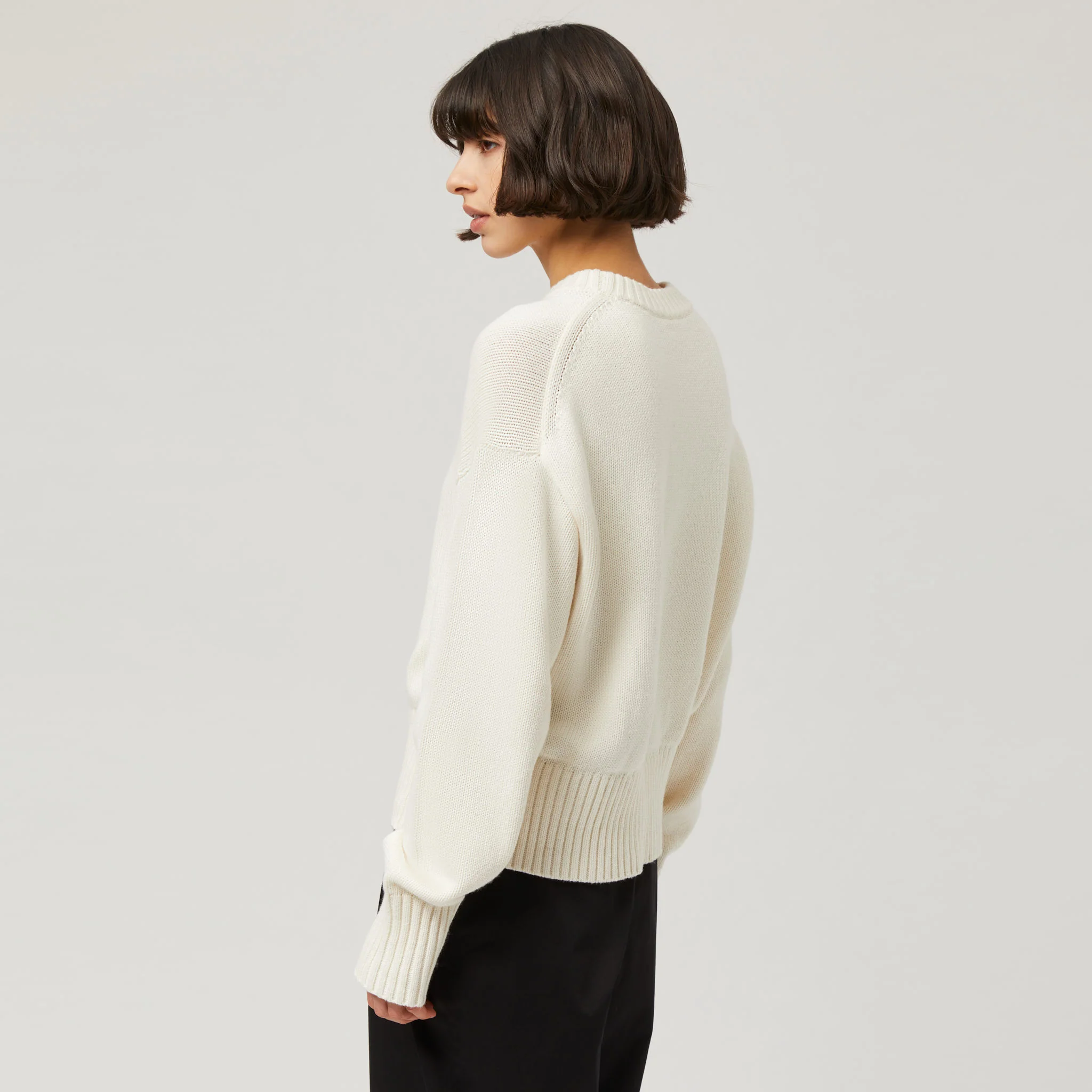 Women's Cotton-Cashmere Crewneck Sweater - Image 11