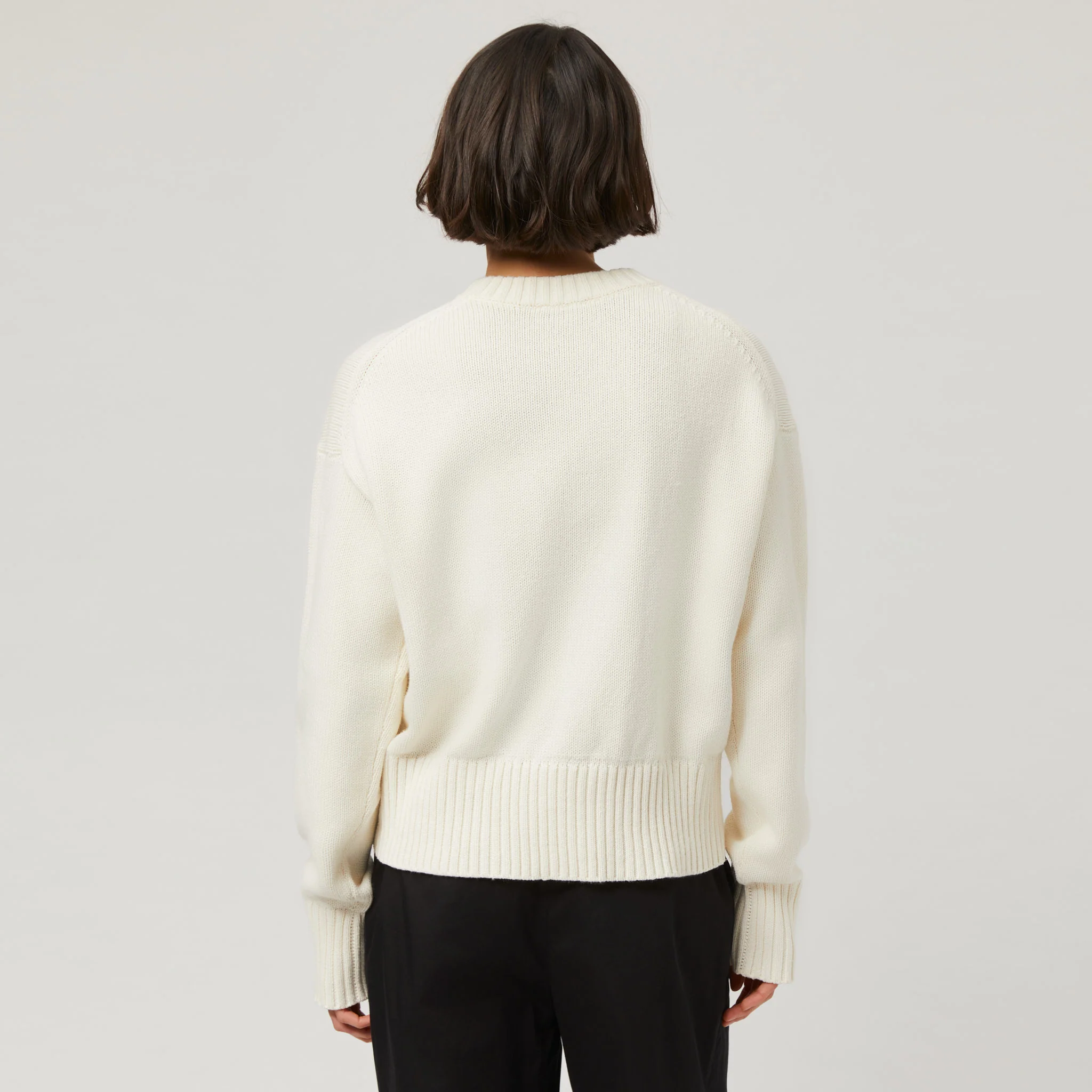 Women's Cotton-Cashmere Crewneck Sweater - Image 12