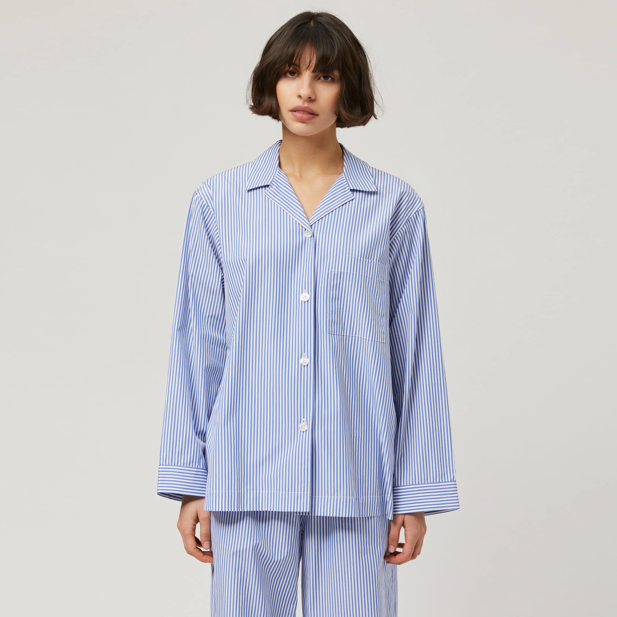 Women's Cotton-Poplin Pyjama Shirt - Image 3