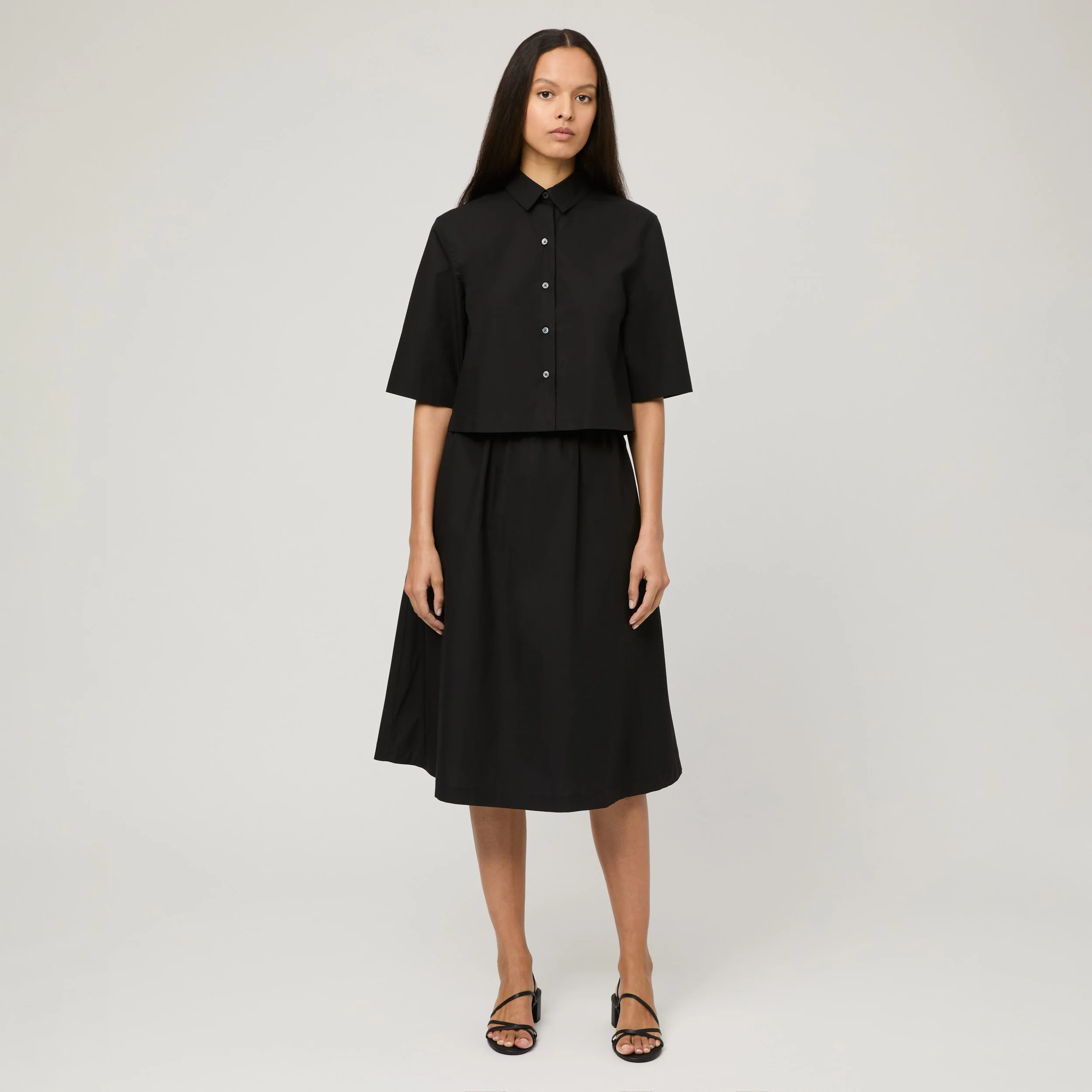 Women's Cotton-Poplin Skirt - Image 10
