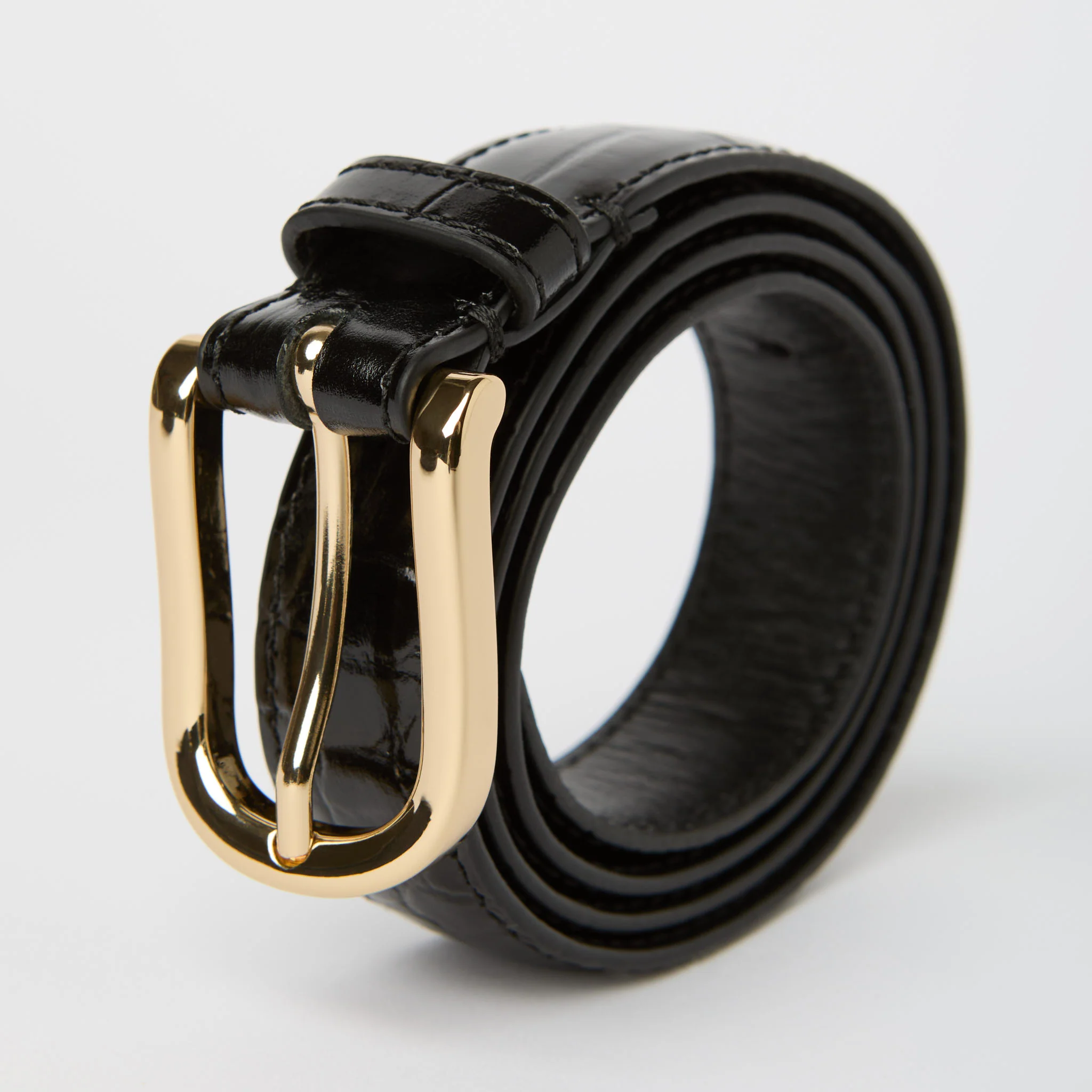 Women's Croco Leather Belt 25mm - Image 4