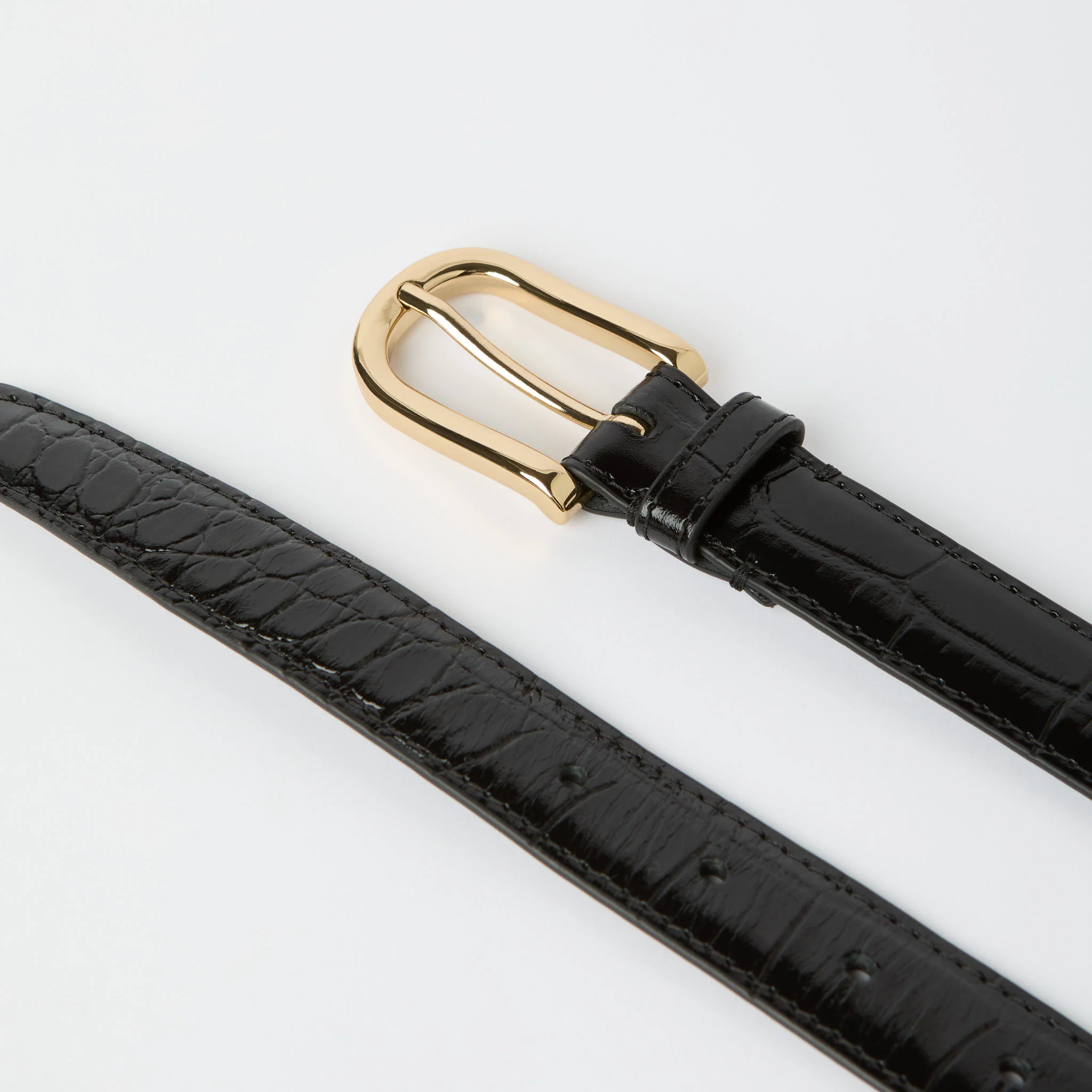 Women's Croco Leather Belt 25mm - Image 5