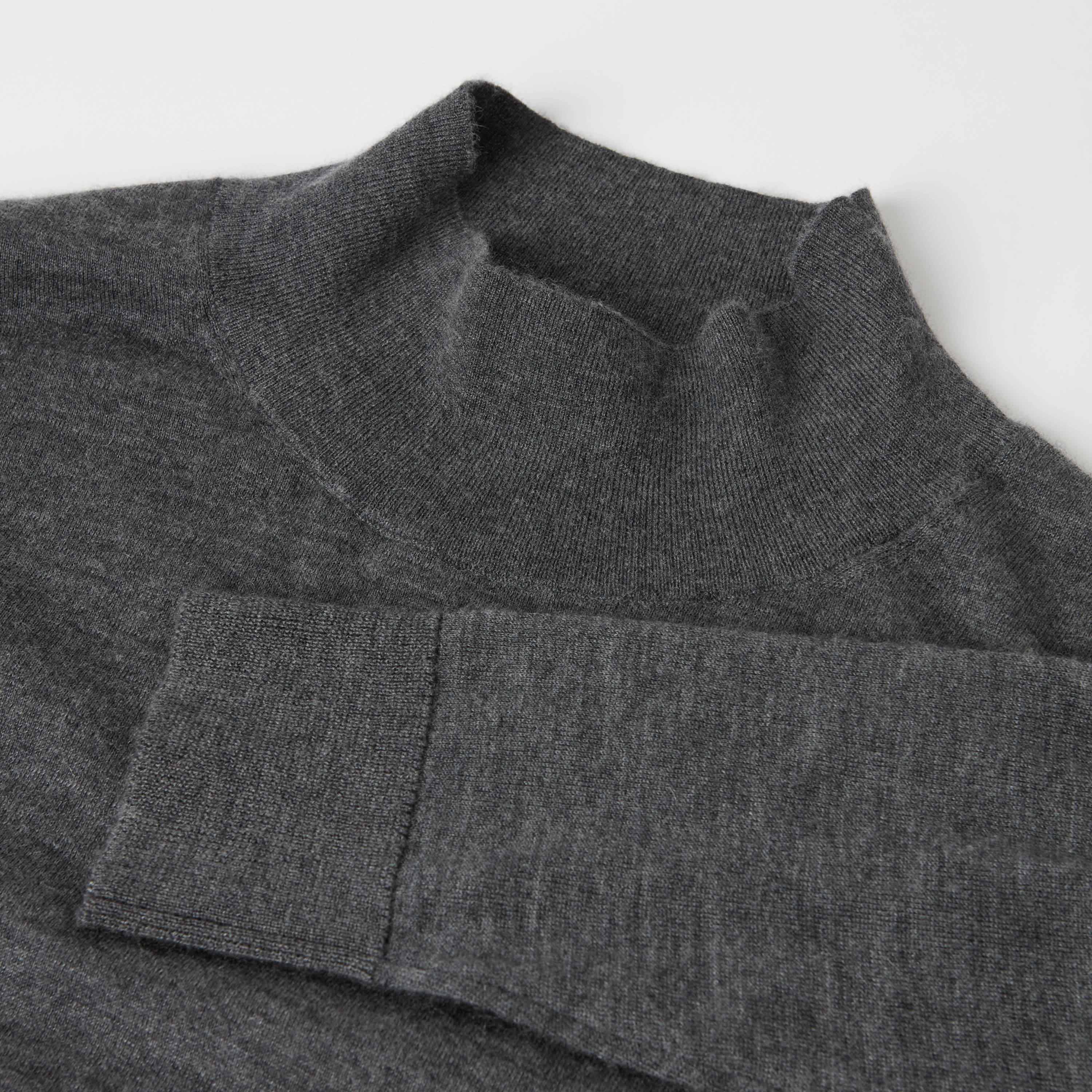 Women's Fine Knit Cashmere High Neck Sweater - Image 11