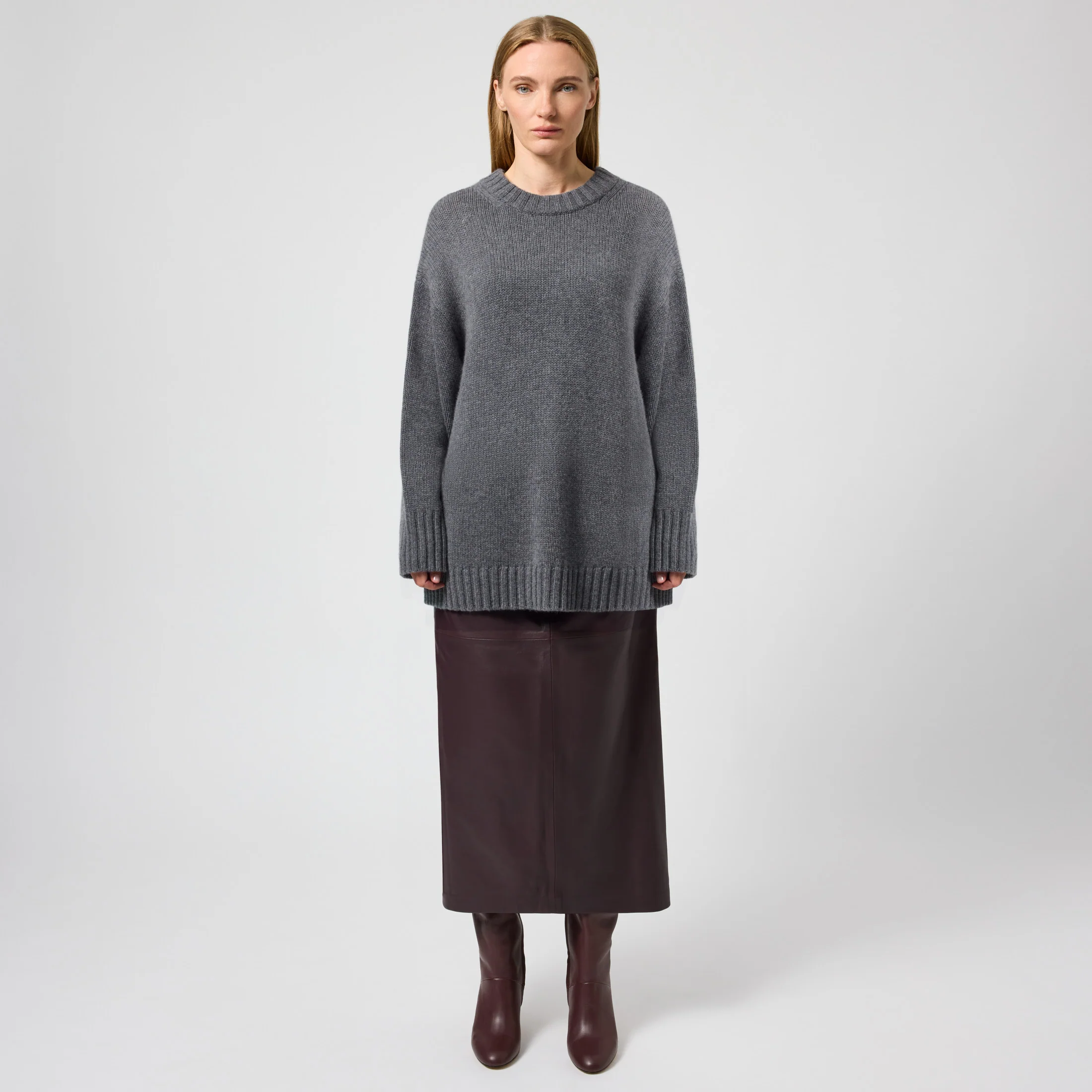 Women's Heavy Wool-Cashmere Sweater - Image 2