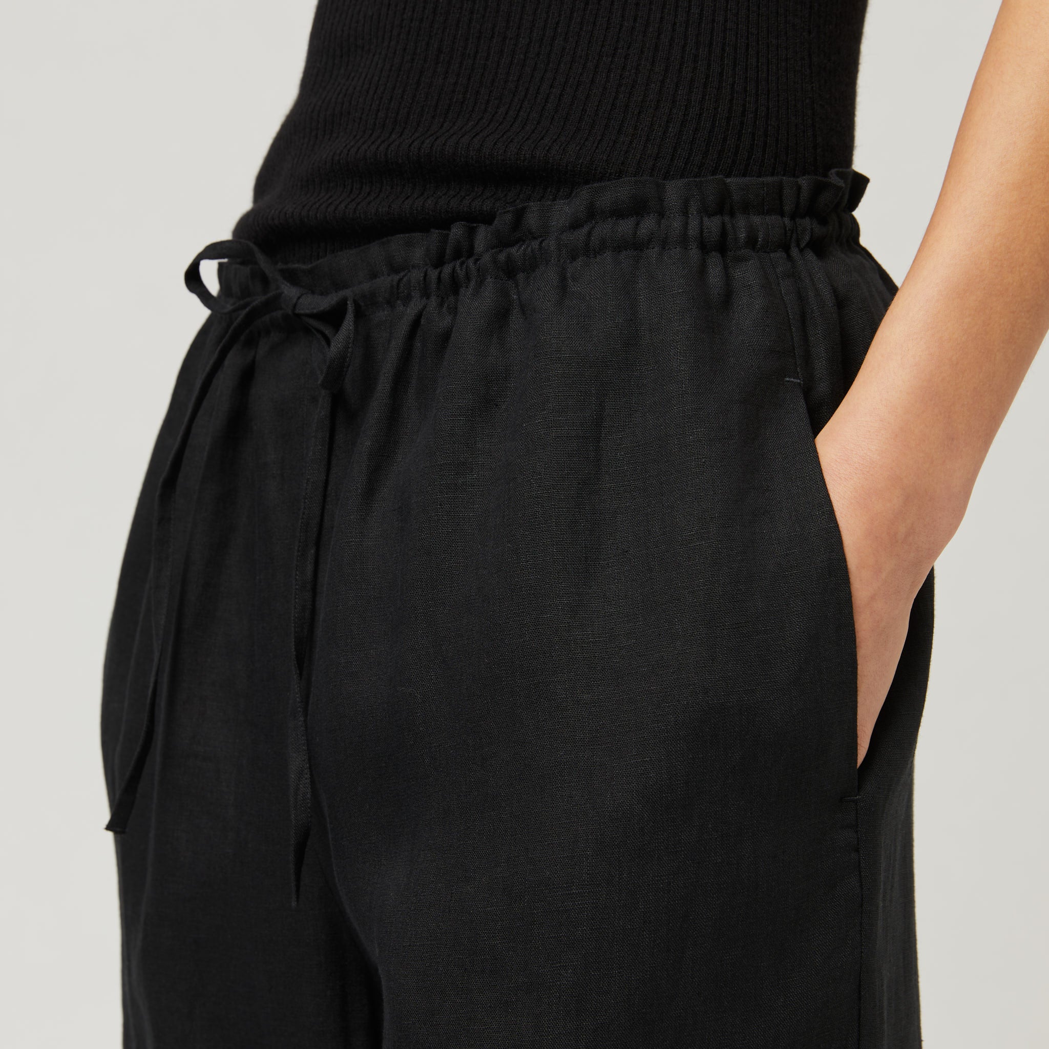 Women's Linen Drawstring Trousers - Image 13