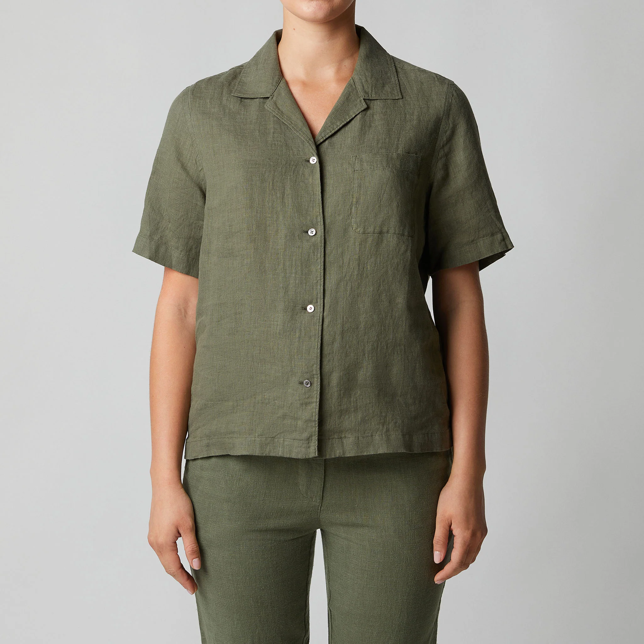 Women's Linen Short Sleeve Shirt - Image 7