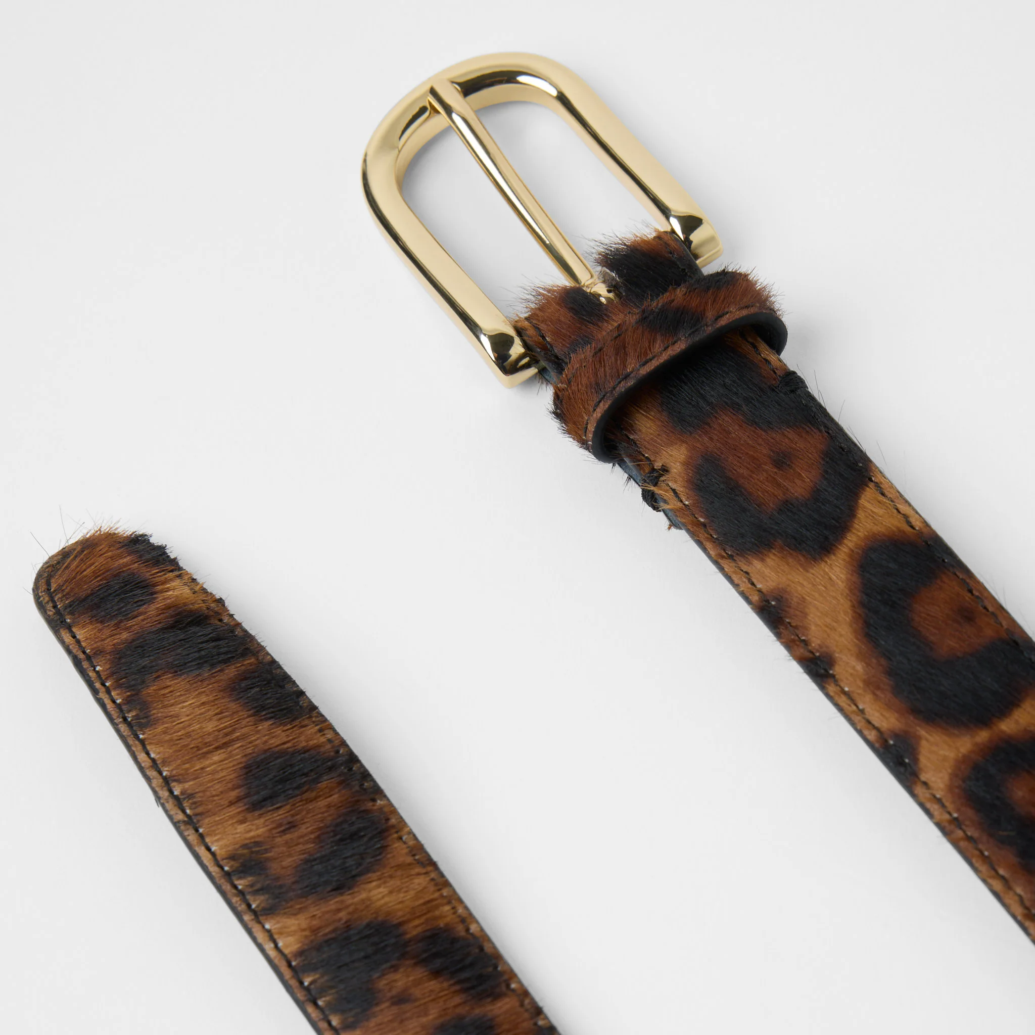 Women's Pony Hair Leather Belt 25mm - Image 9
