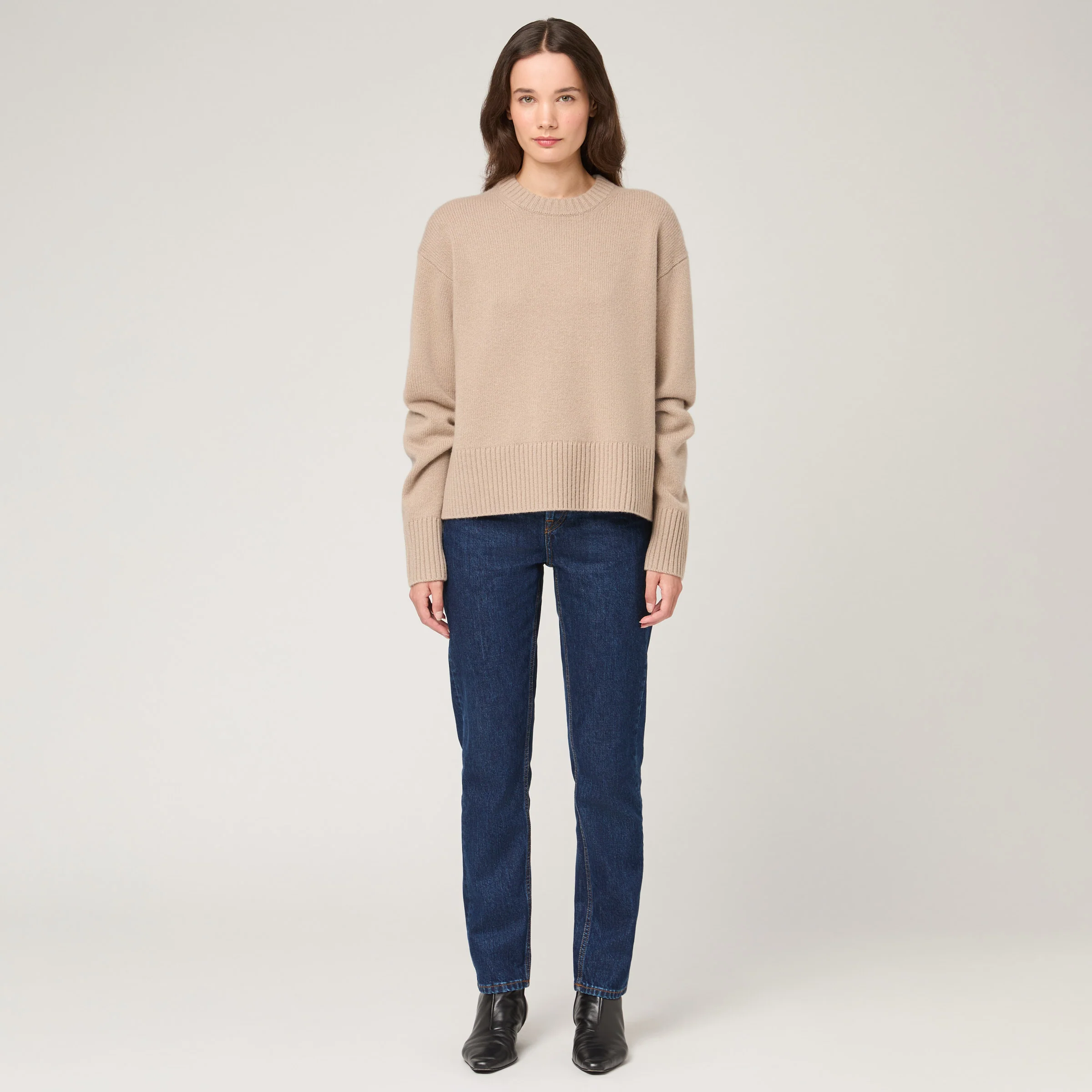 Women's Relaxed Cashmere Crewneck - Image 2
