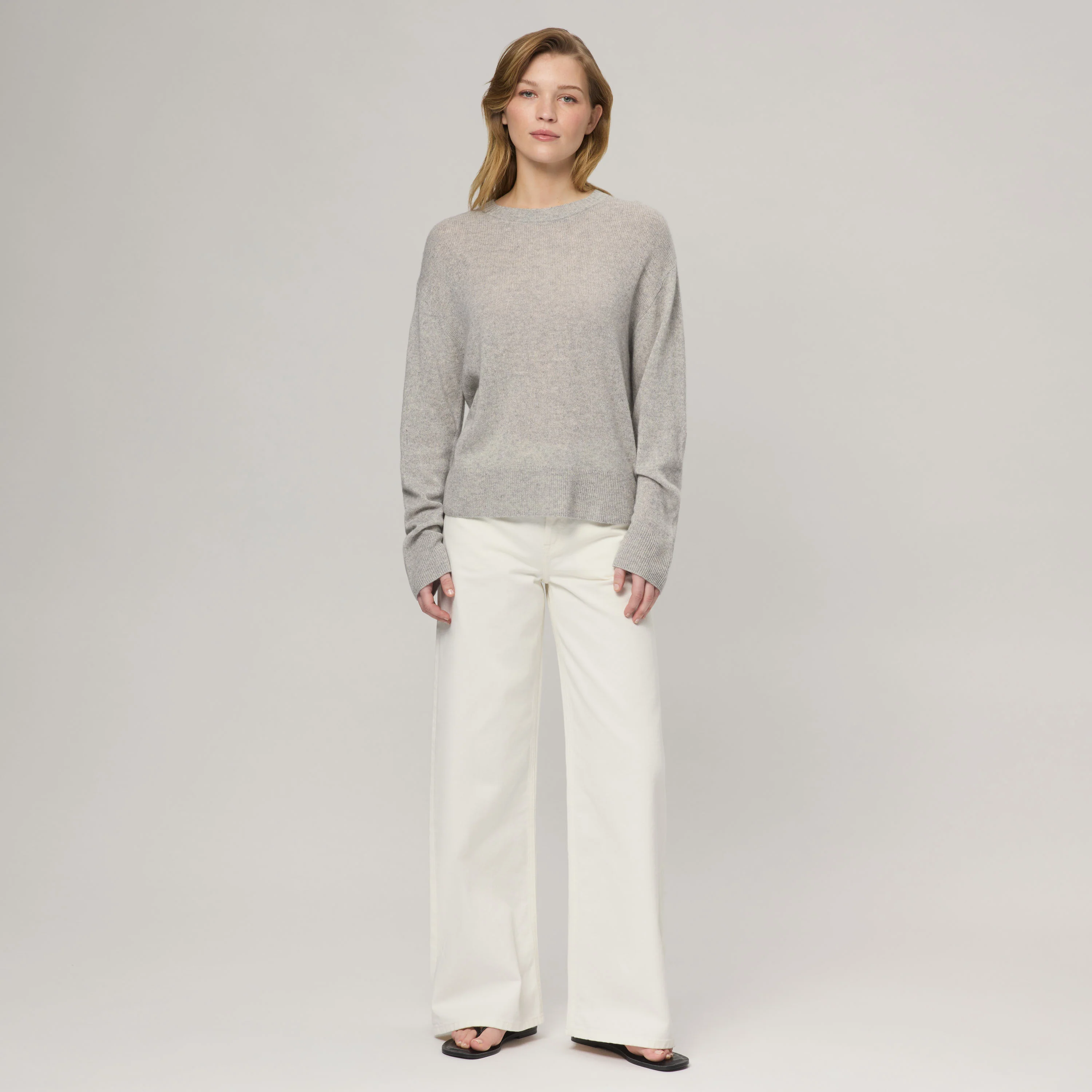 Women's Relaxed Silk-Cashmere Sweater - Image 2