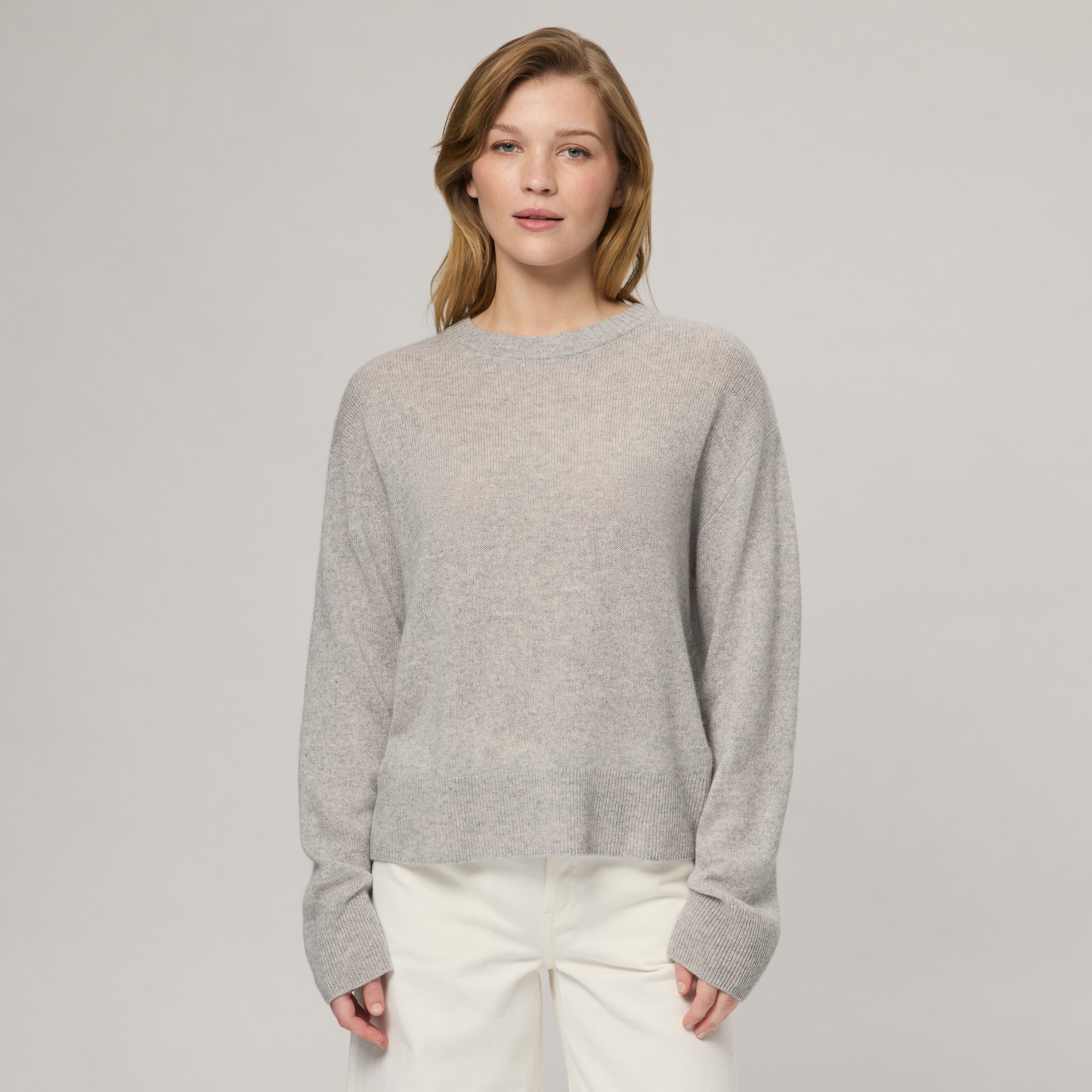 Women's Relaxed Silk-Cashmere Sweater - Image 3