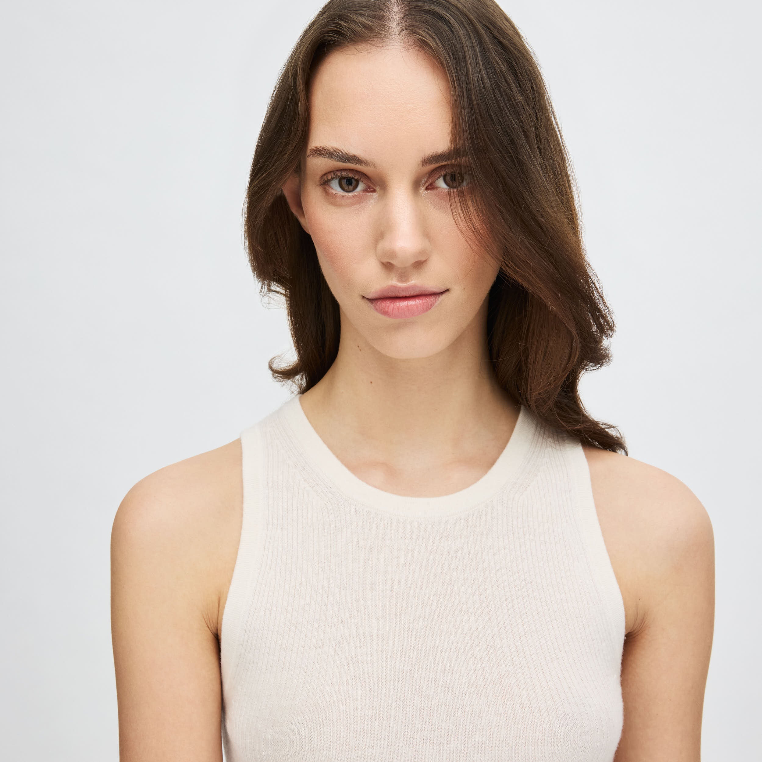 Women's Ribbed Cashmere-Silk Tank Top - Image 4
