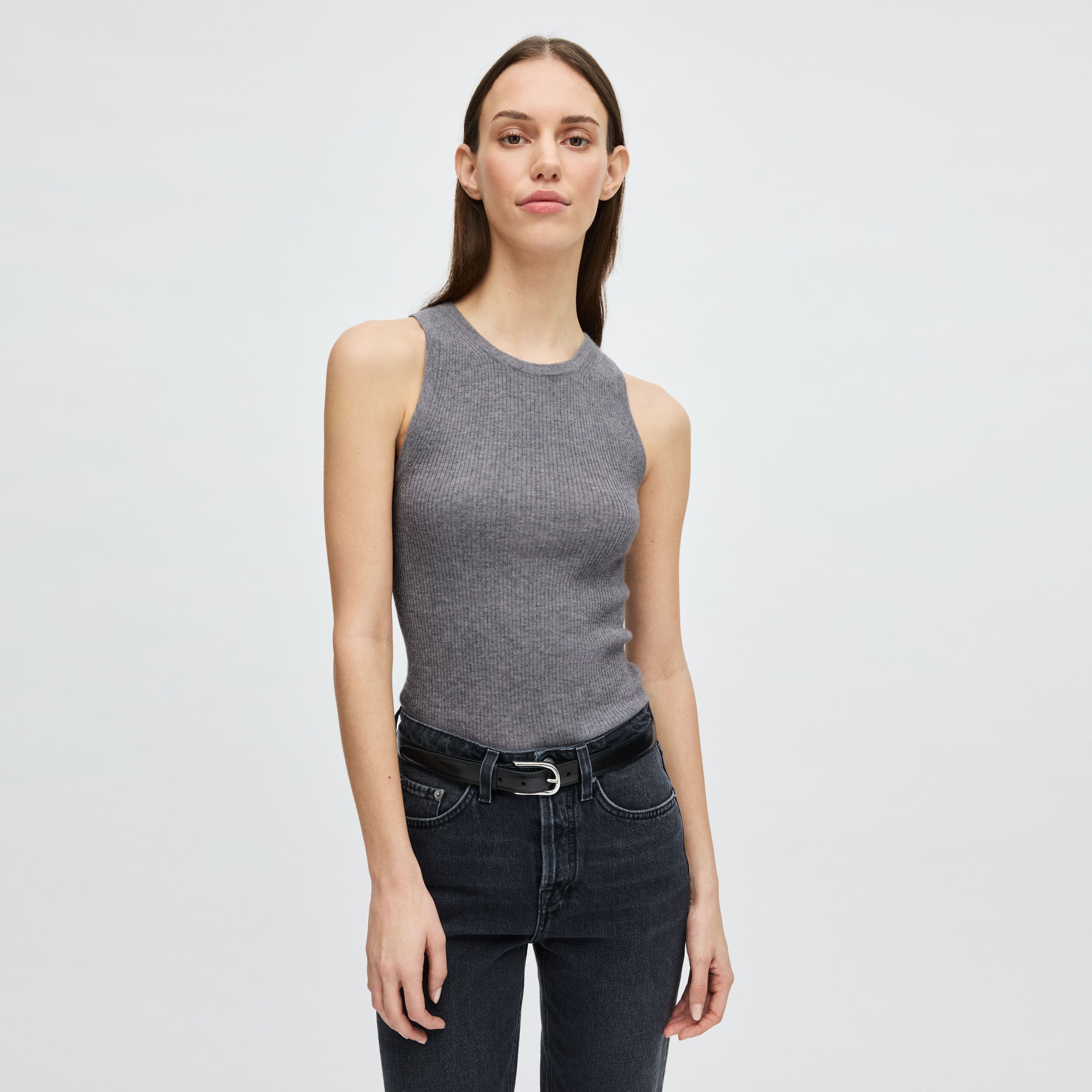 Women's Ribbed Cashmere-Silk Tank Top - Image 8