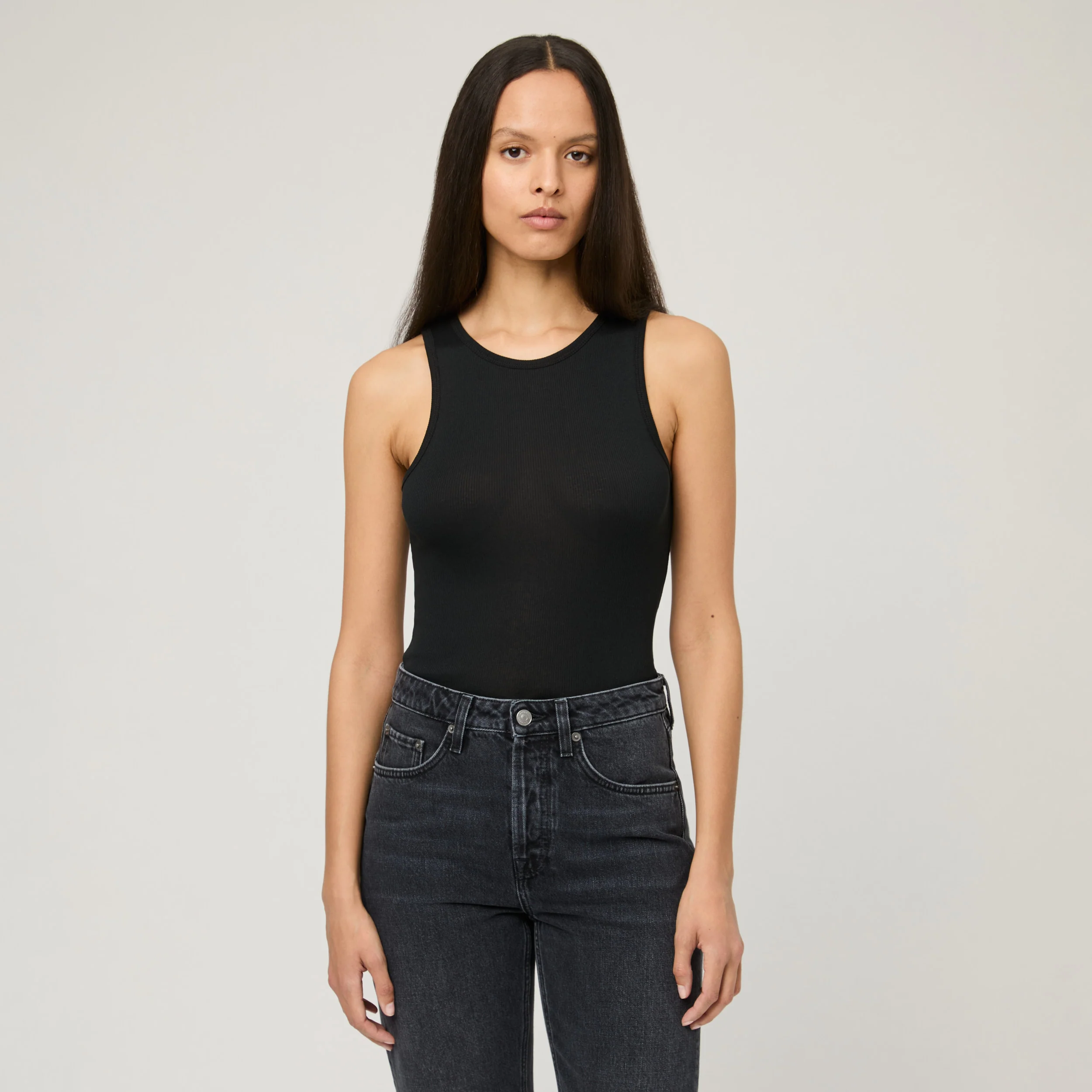 Women's Ribbed Cotton-Silk Tank Top - Image 10