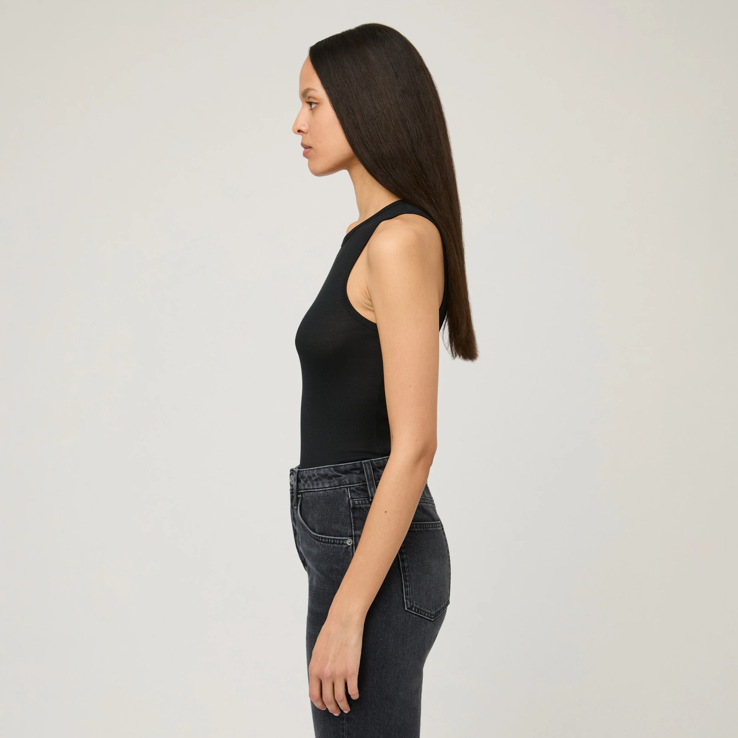 Women's Ribbed Cotton-Silk Tank Top - Image 11