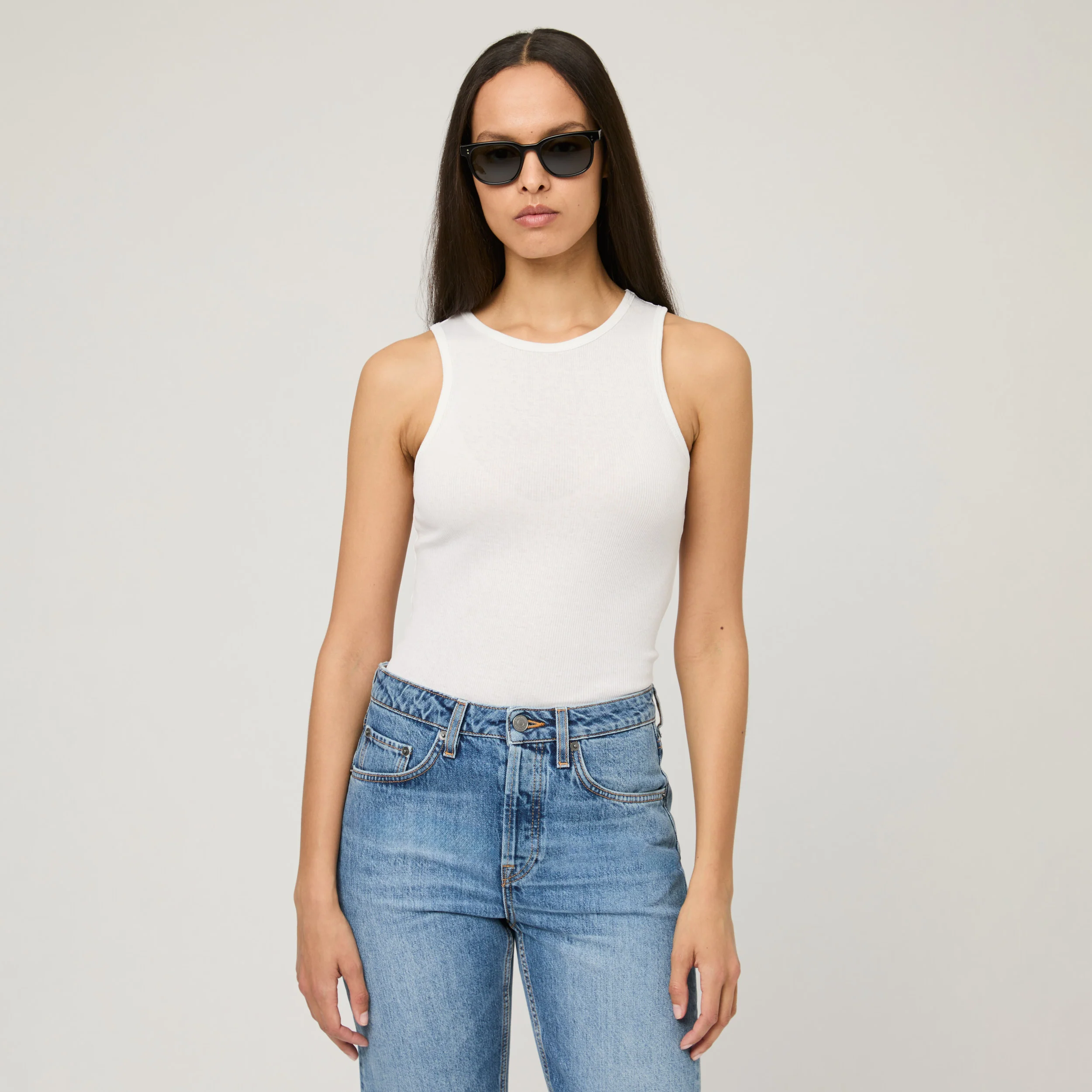 Women's Ribbed Cotton-Silk Tank Top - Image 17