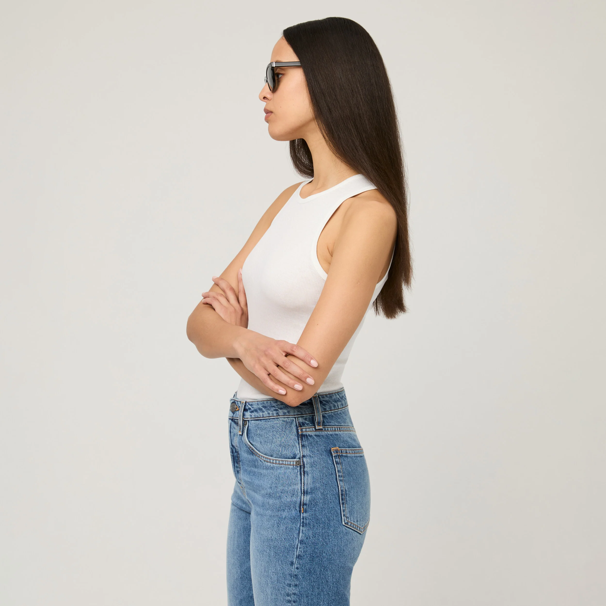 Women's Ribbed Cotton-Silk Tank Top - Image 18