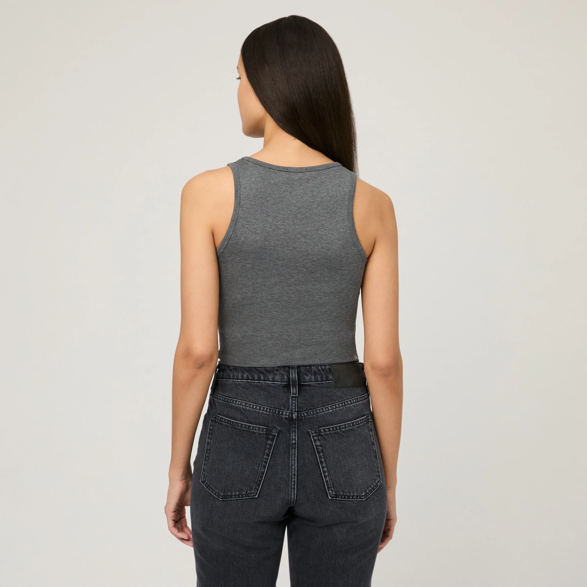 Women's Ribbed Cotton-Silk Tank Top - Image 5