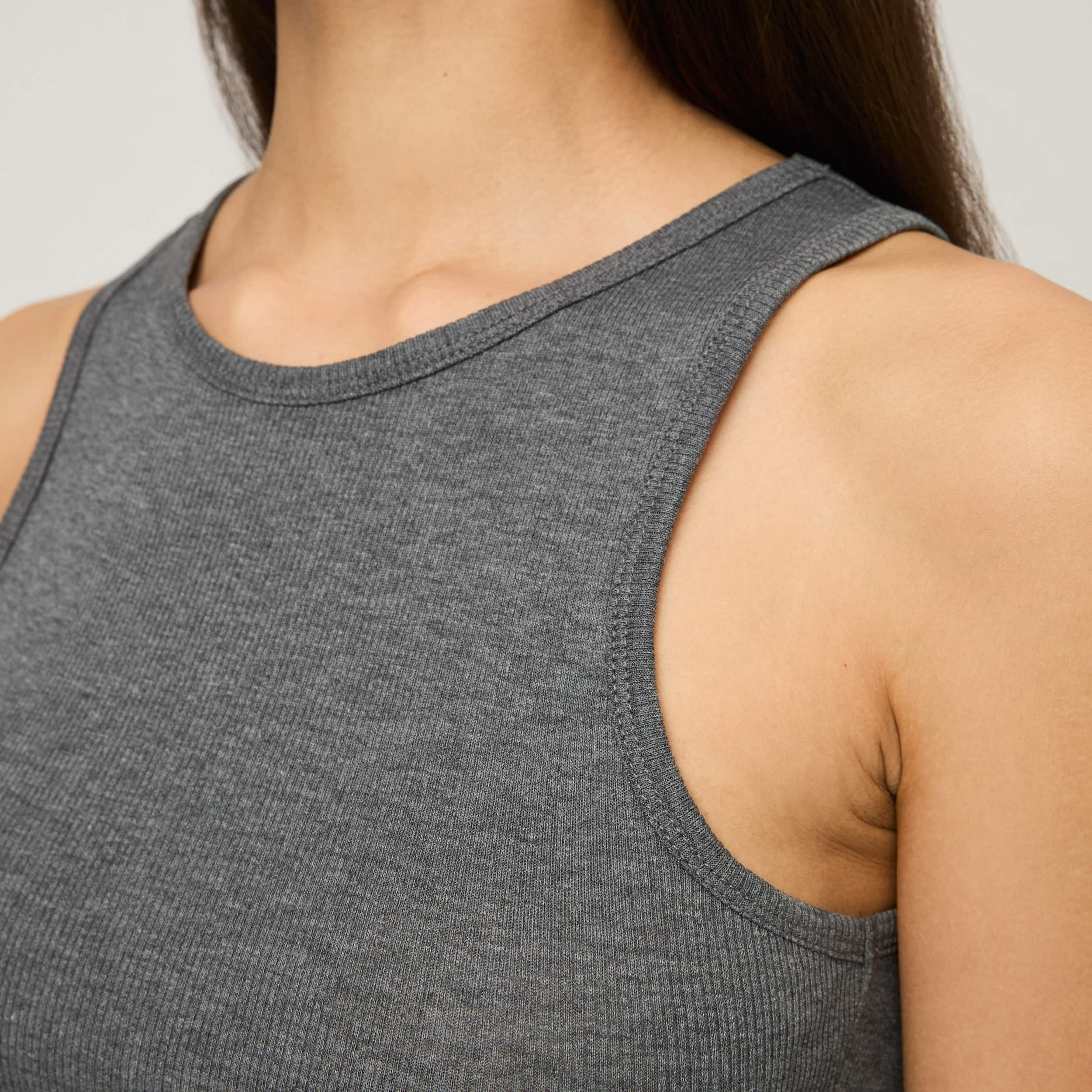 Women's Ribbed Cotton-Silk Tank Top - Image 6