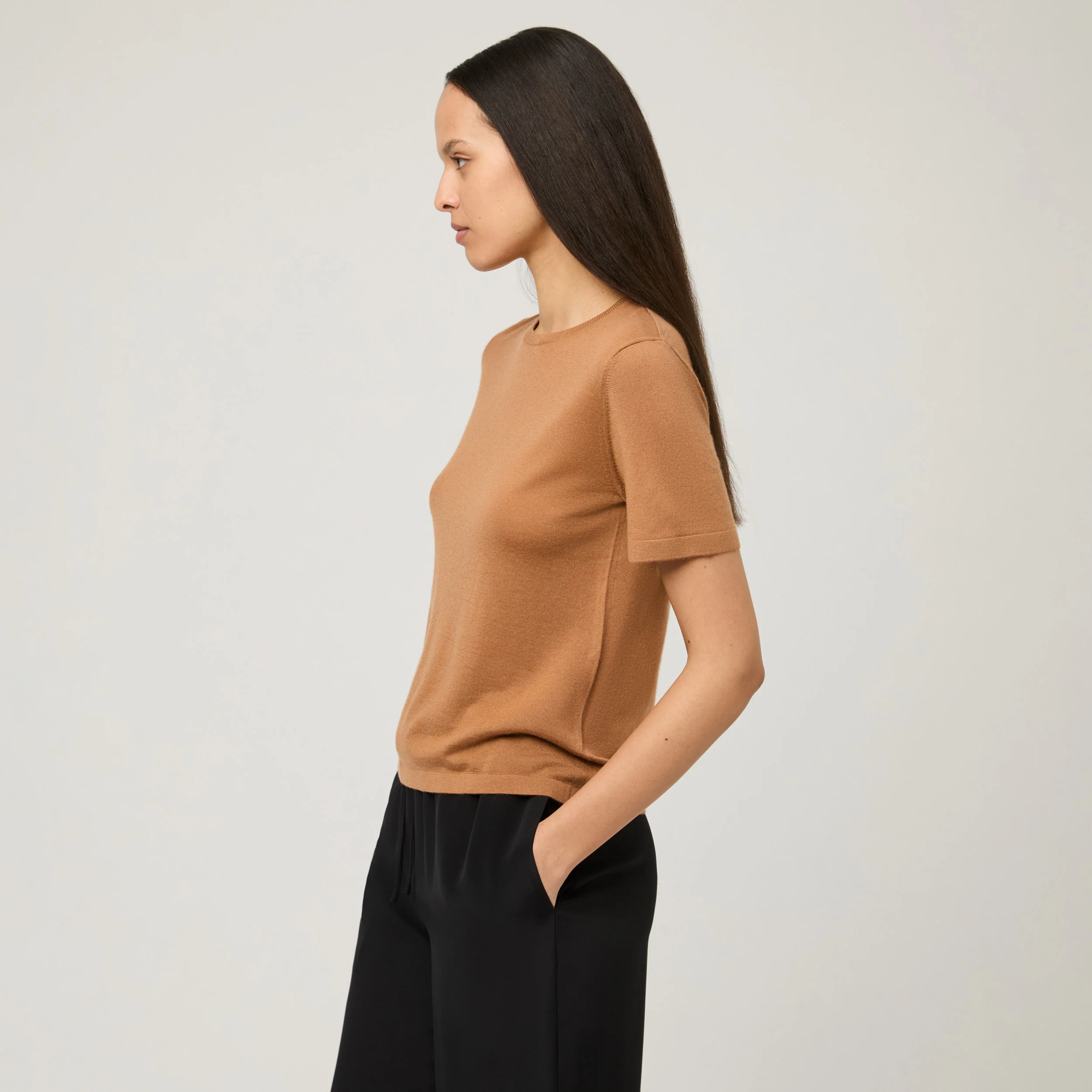 Women's Lightweight Cashmere T-Shirt - Image 4