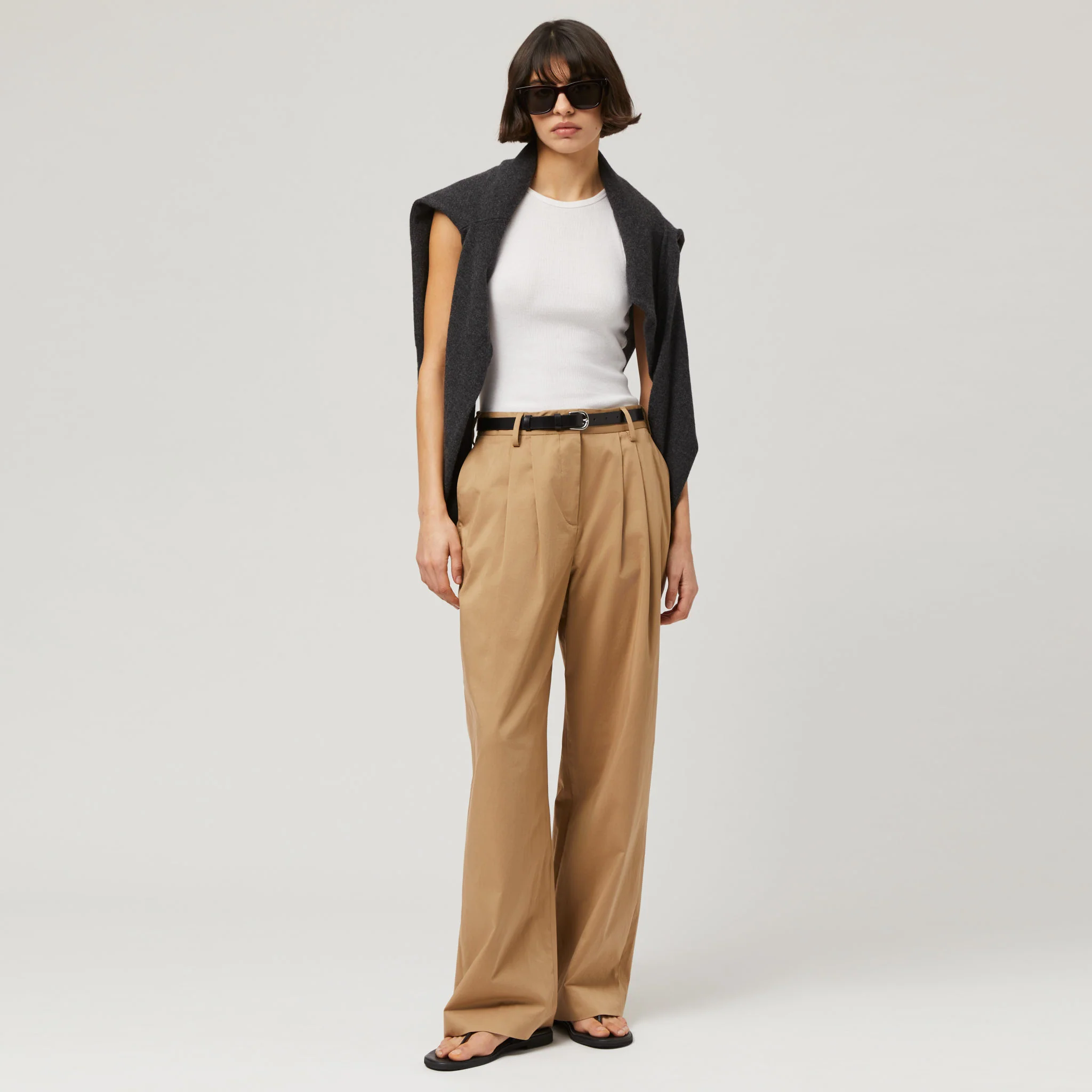 Women's Silk Cotton High Waisted Trousers - Image 11