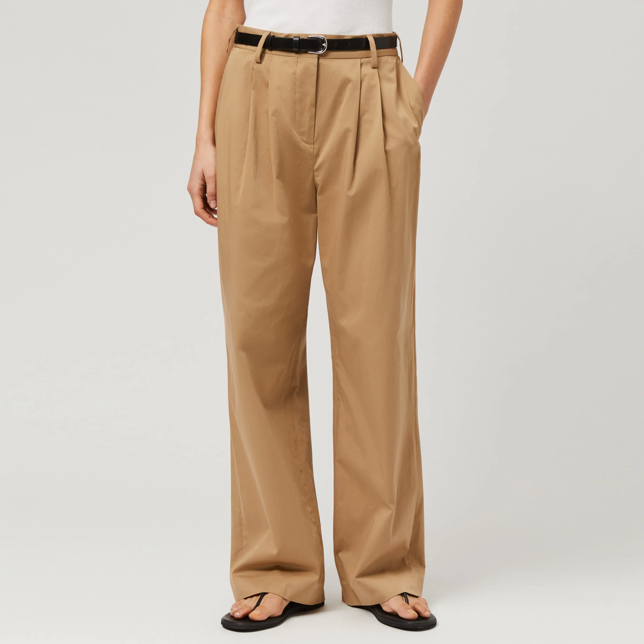 Women's Silk Cotton High Waisted Trousers - Image 12