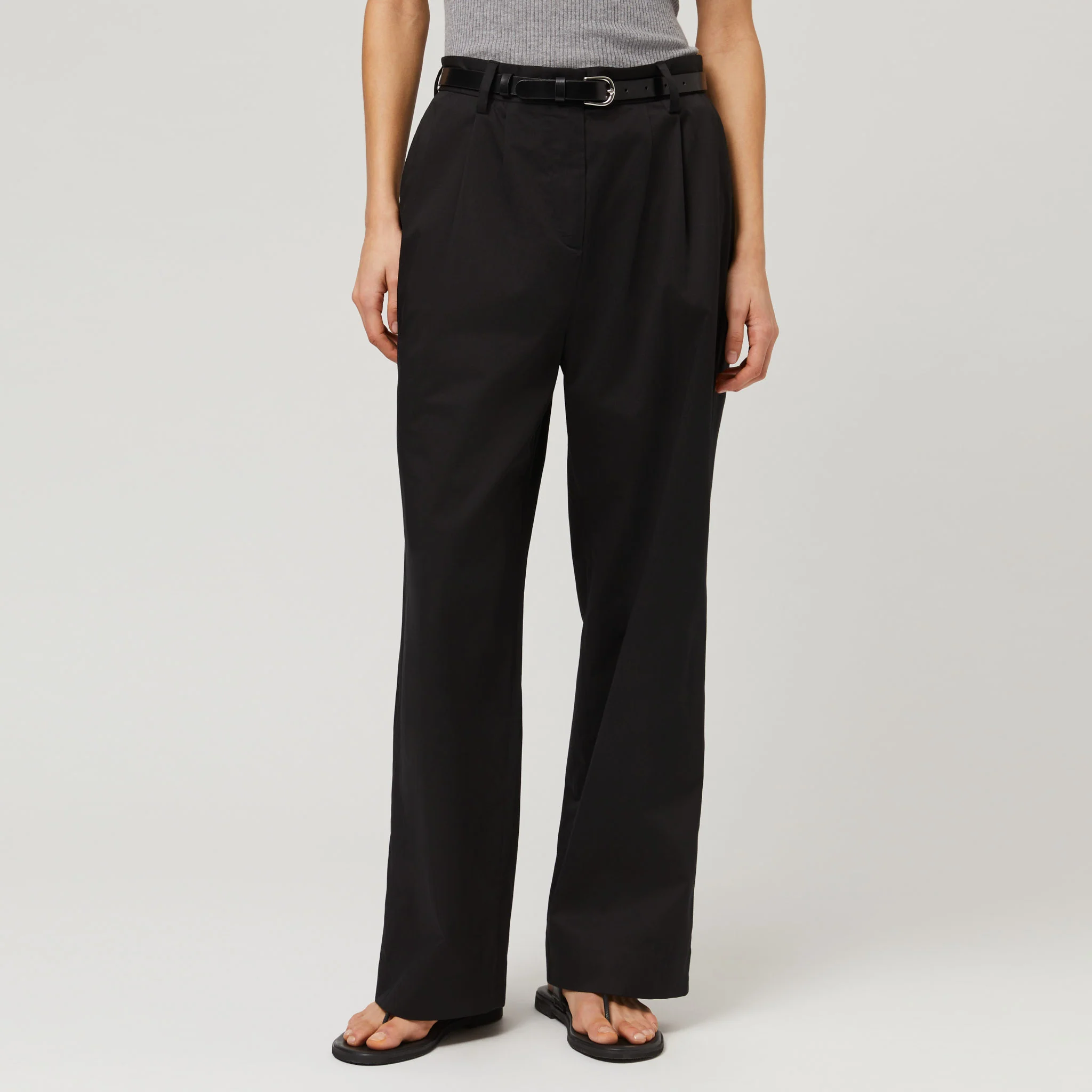 Women's Silk Cotton High Waisted Trousers - Image 4