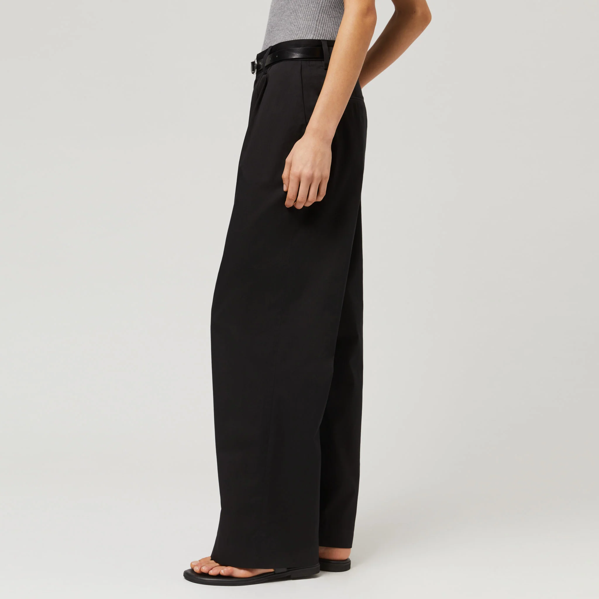 Women's Silk Cotton High Waisted Trousers - Image 5