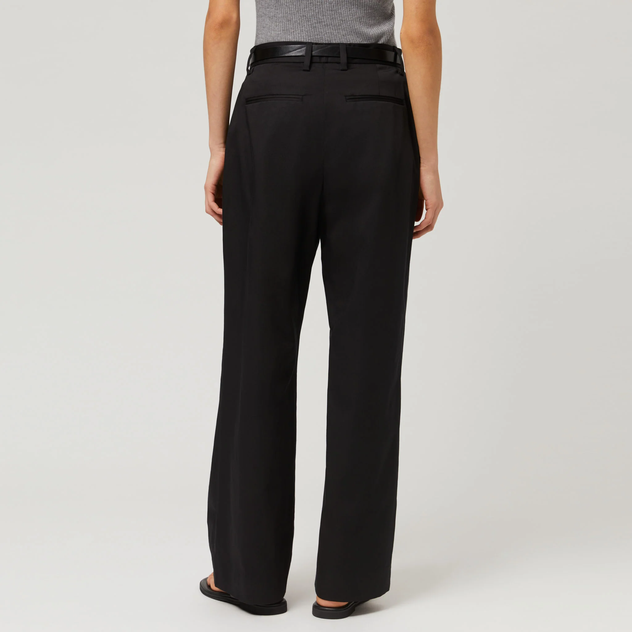 Women's Silk Cotton High Waisted Trousers - Image 6