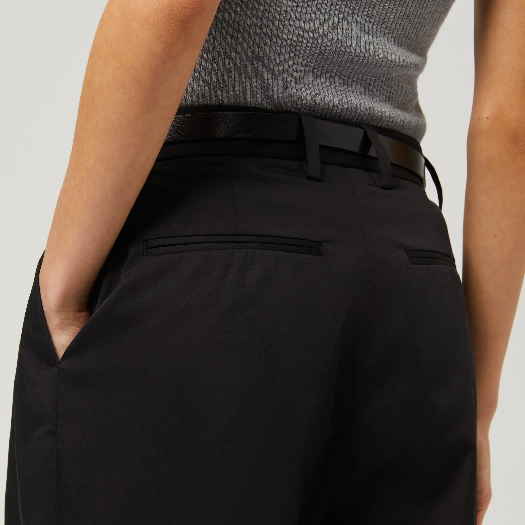 Women's Silk Cotton High Waisted Trousers - Image 8