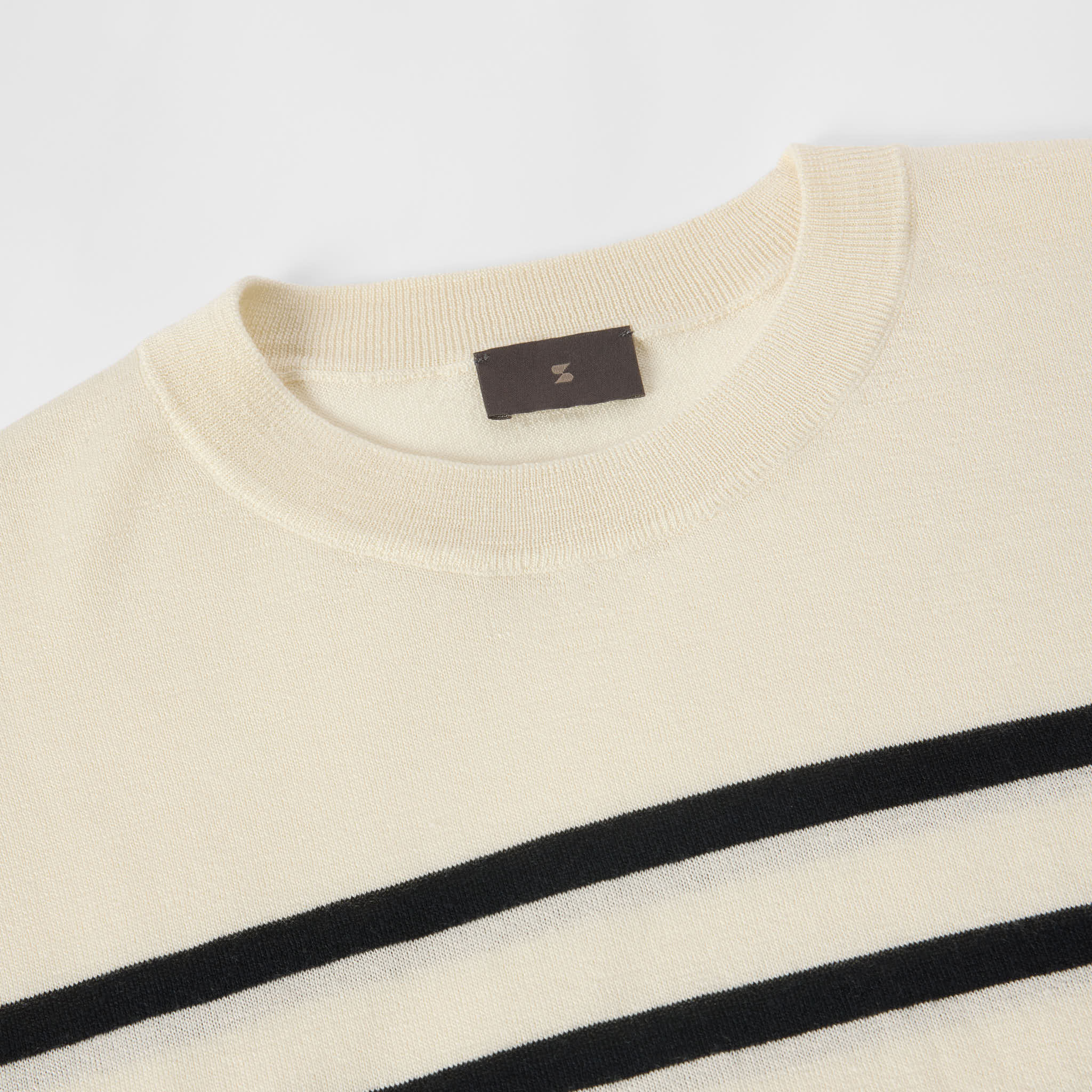 Women's Striped Silk-Cashmere T-shirt - Image 7