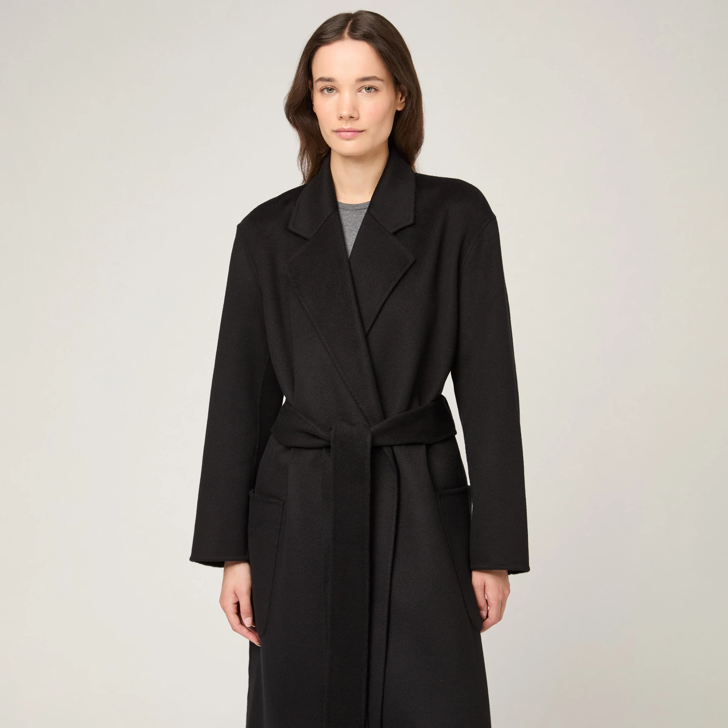 Women's Wool-Cashmere Doublé Robe Coat - Image 5